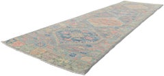 New Contemporary Oushak Runner with Soft Colors