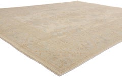 New Organic Modern Oushak Rug with Transitional Style