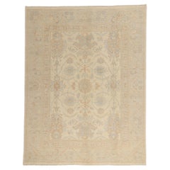 New Organic Modern Oushak Rug with Transitional Style