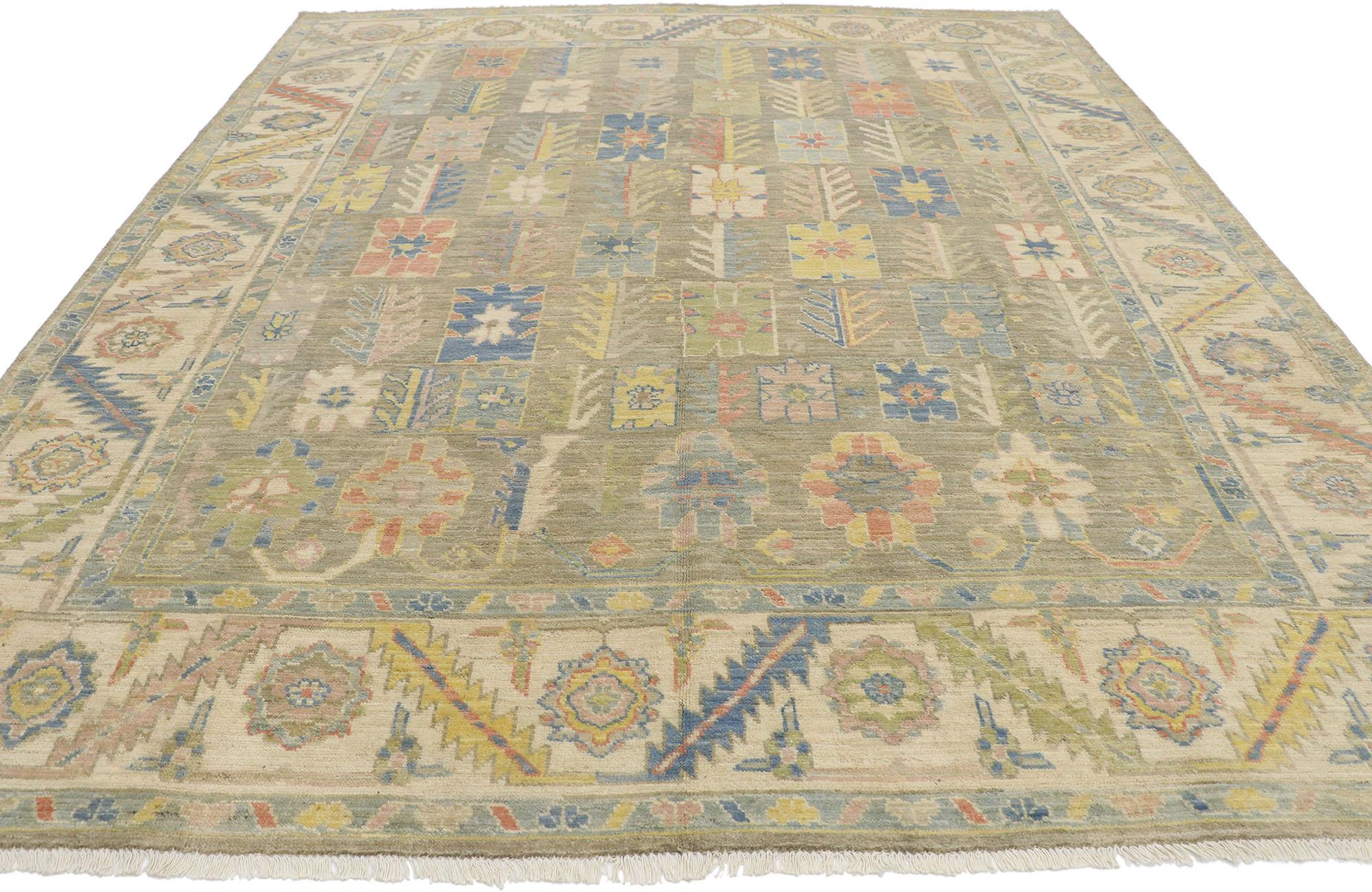 Indian New Contemporary Oushak Style Rug  For Sale