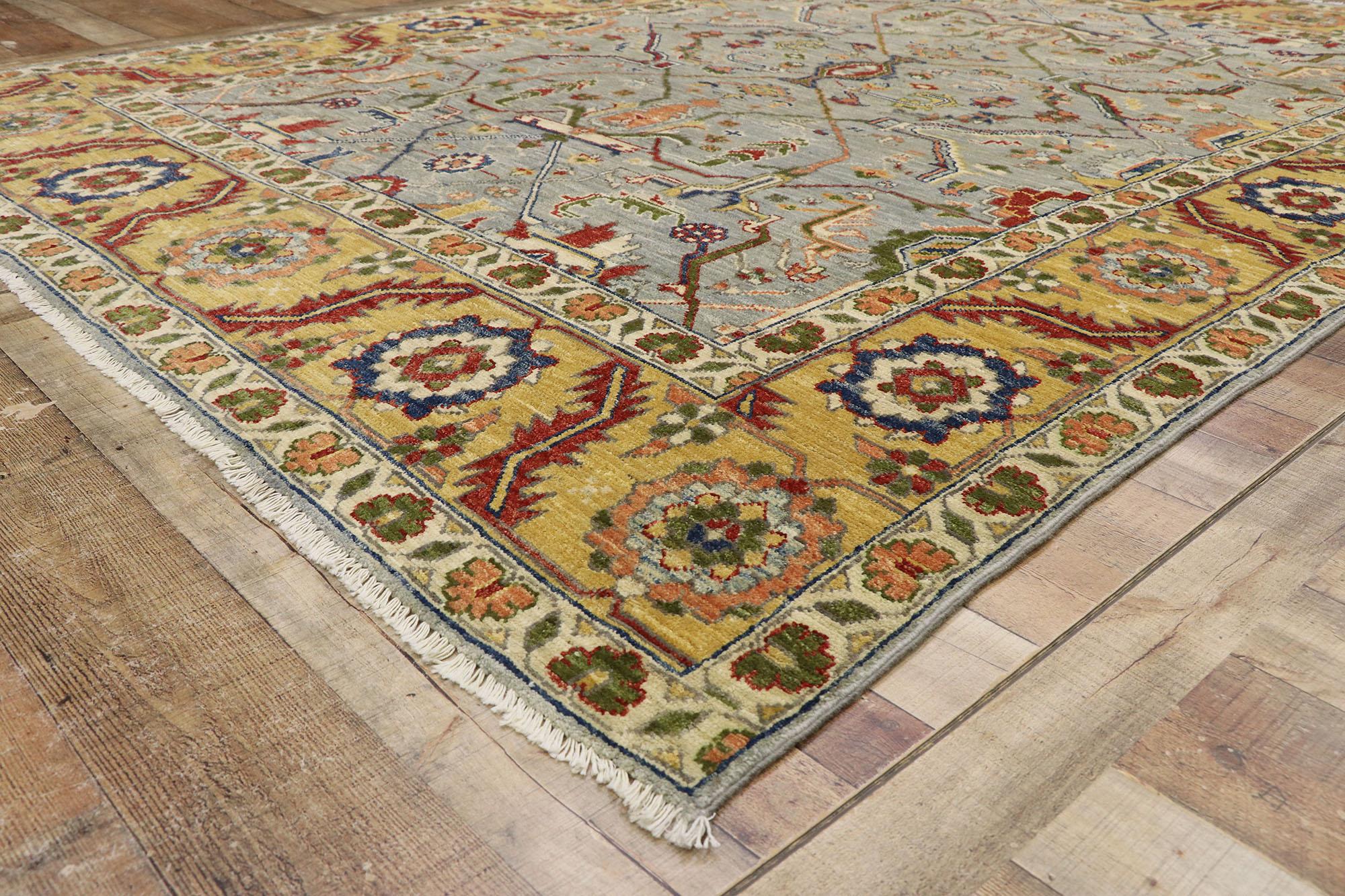 Wool New Contemporary Oushak Style Rug  For Sale