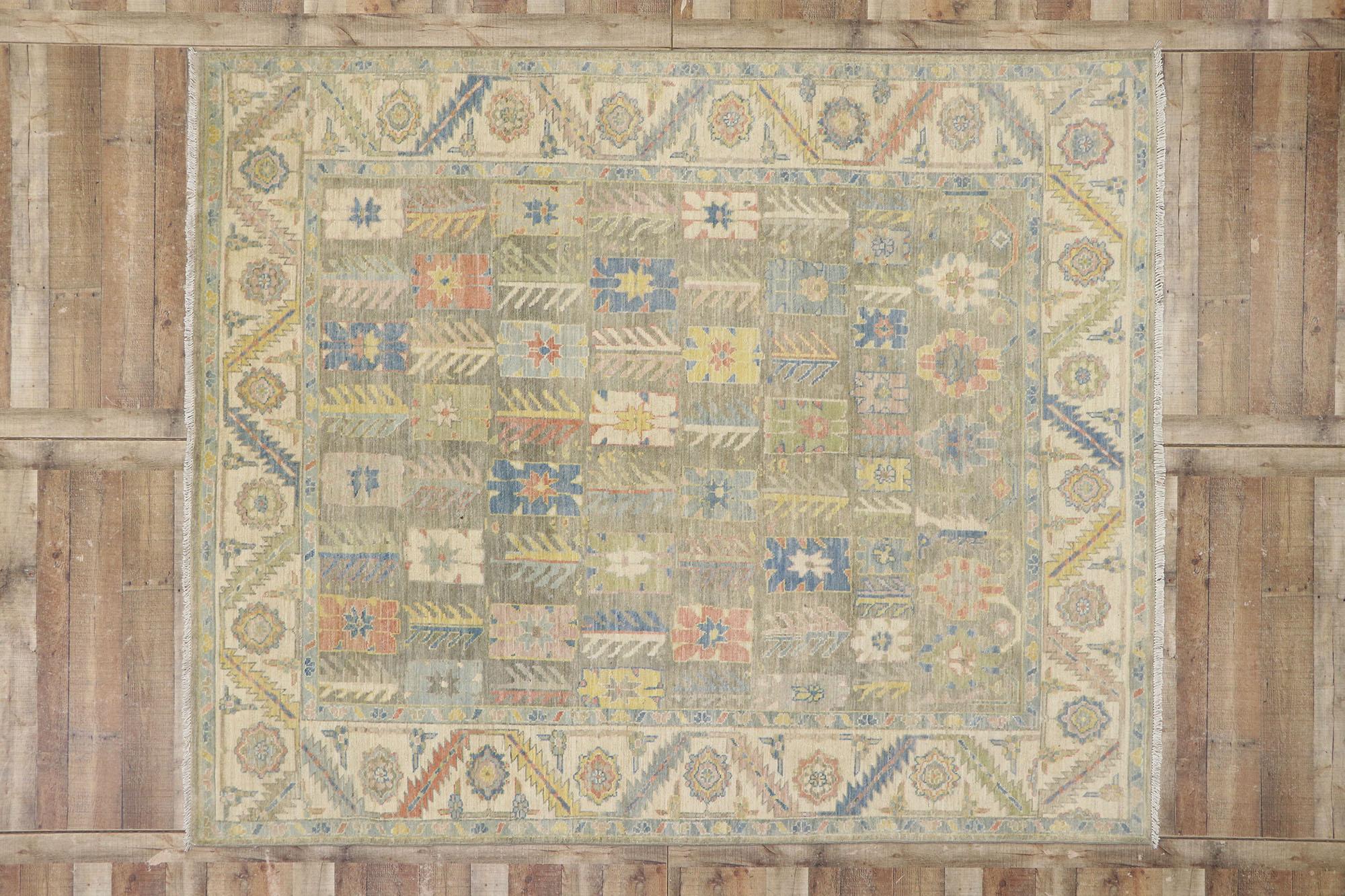 New Contemporary Oushak Style Rug  For Sale 2