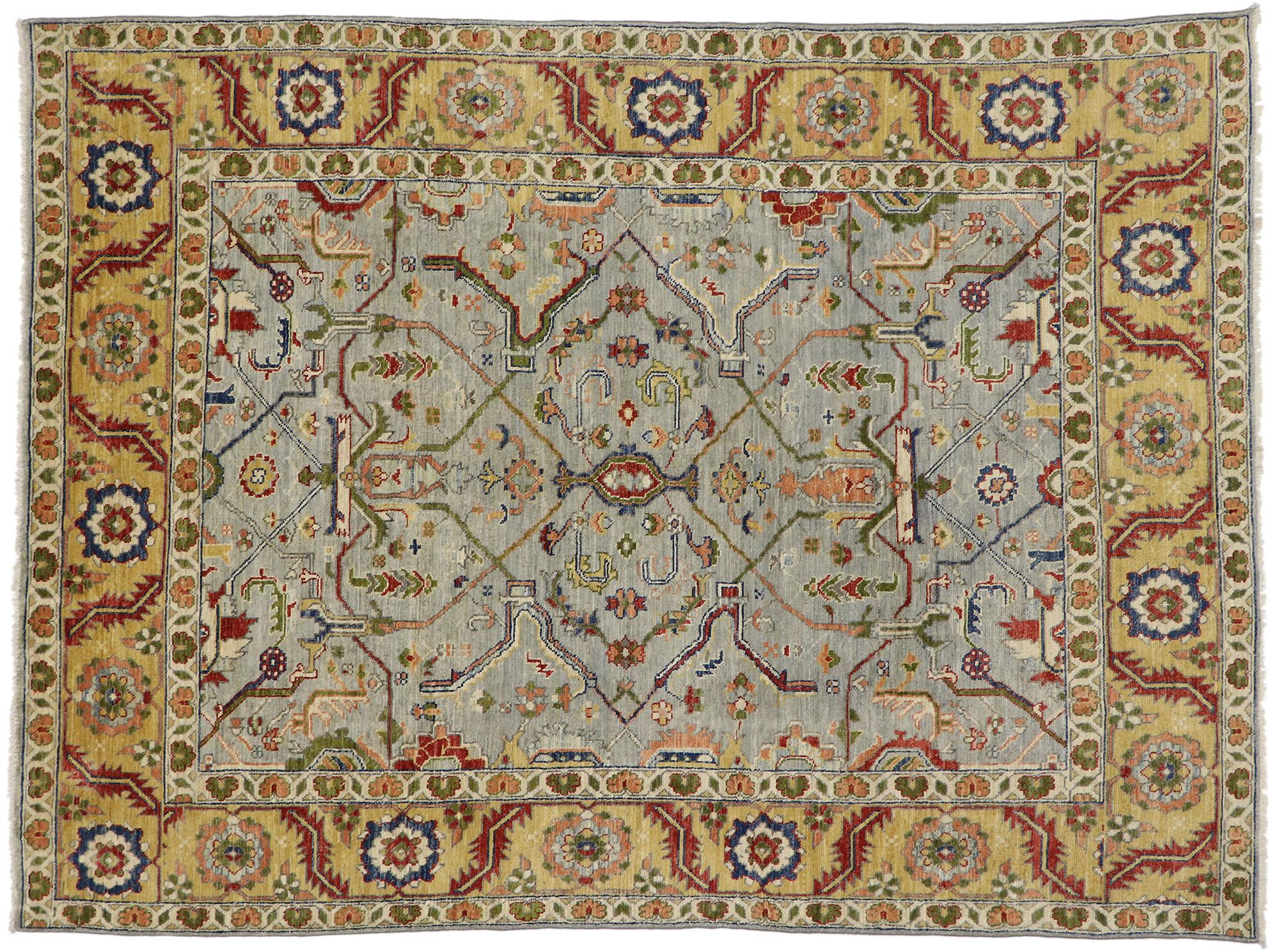 New Contemporary Oushak Style Rug  For Sale 3