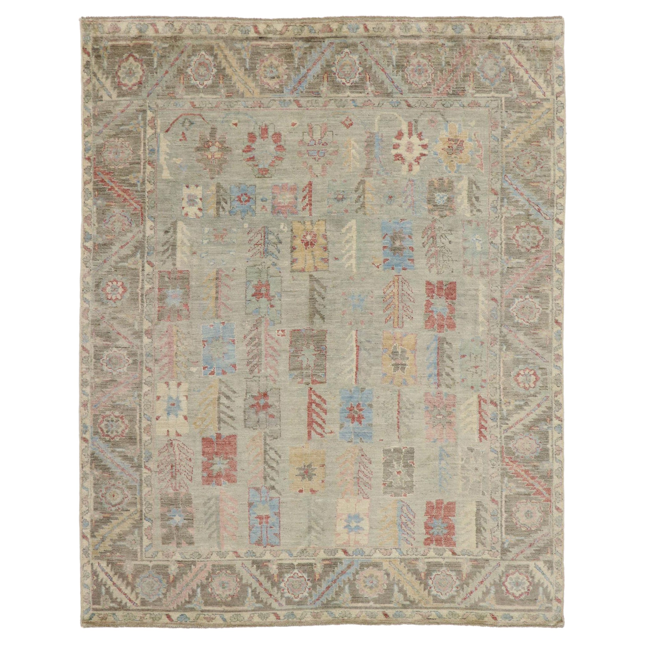 Neuer Contemporary-Teppich im Oushak-Stil