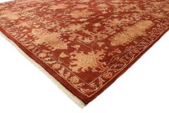Nuovo tappeto contemporaneo in stile Oushak con stile giacobiano