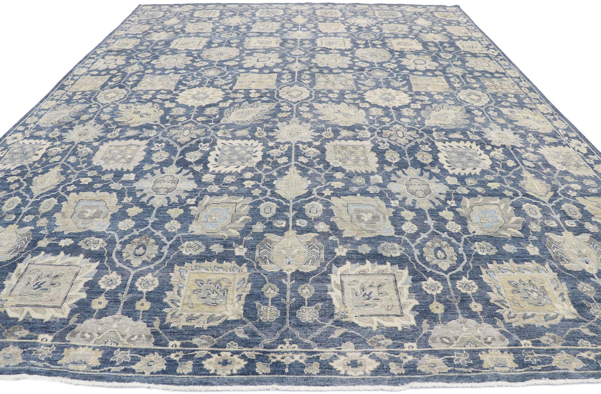 Zeitgenössischer Oushak-Teppich mit modernem Stil (Indisch) im Angebot