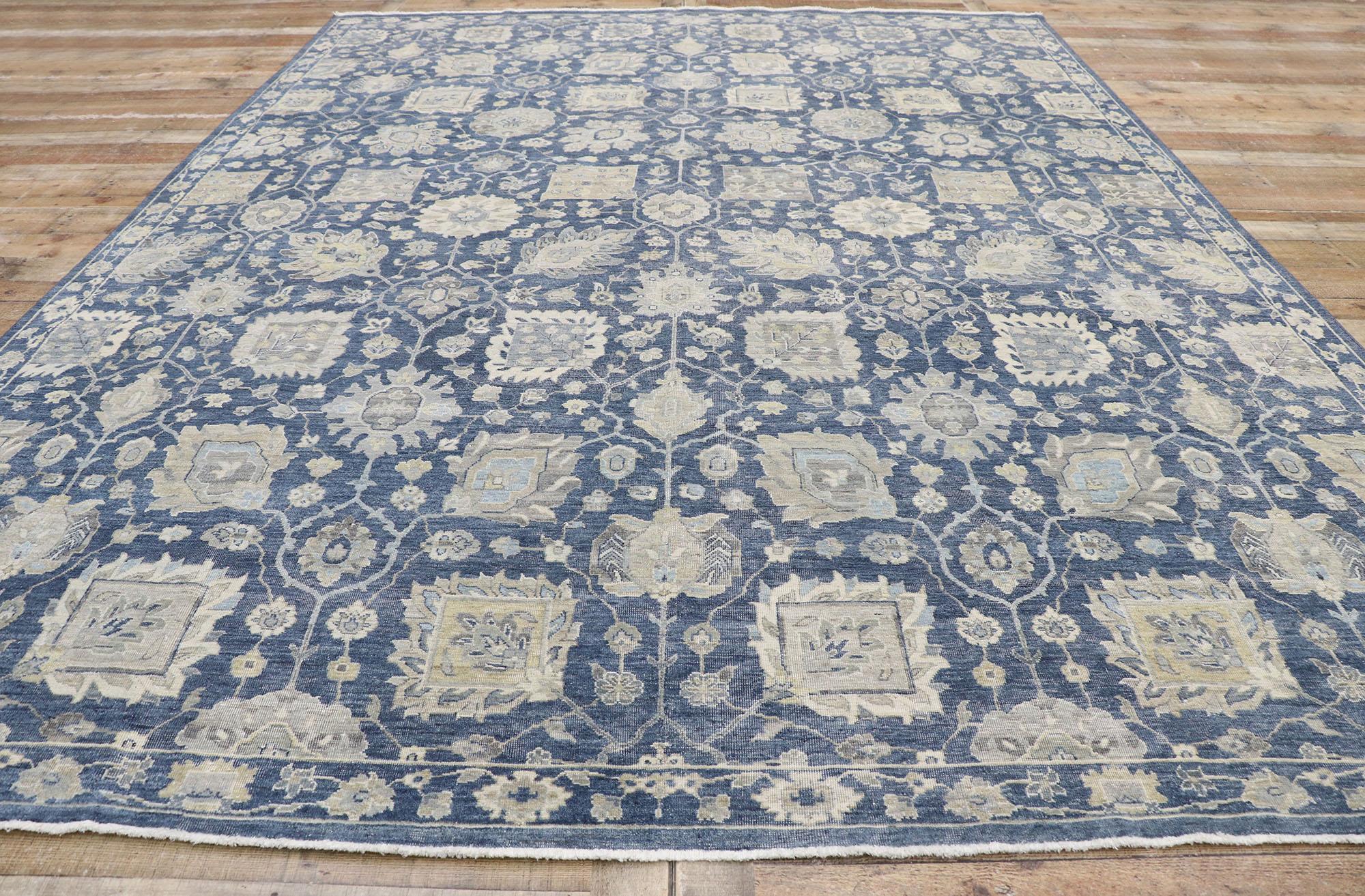 New Contemporary Oushak Style Rug with Modern Design For Sale 1