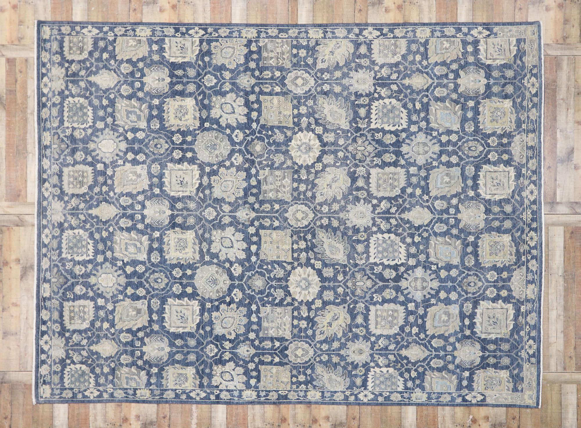 Zeitgenössischer Oushak-Teppich mit modernem Stil im Angebot 1