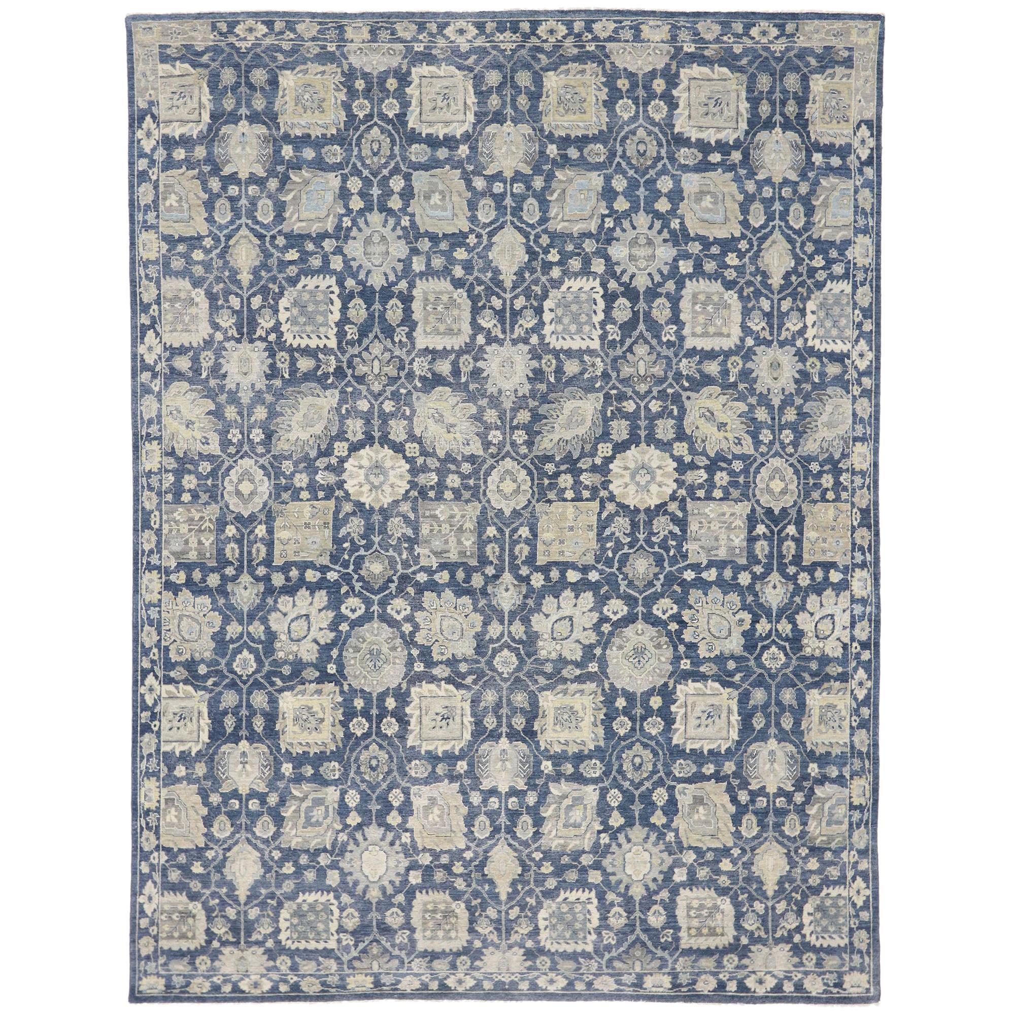 New Contemporary Oushak Style Rug with Modern Design For Sale