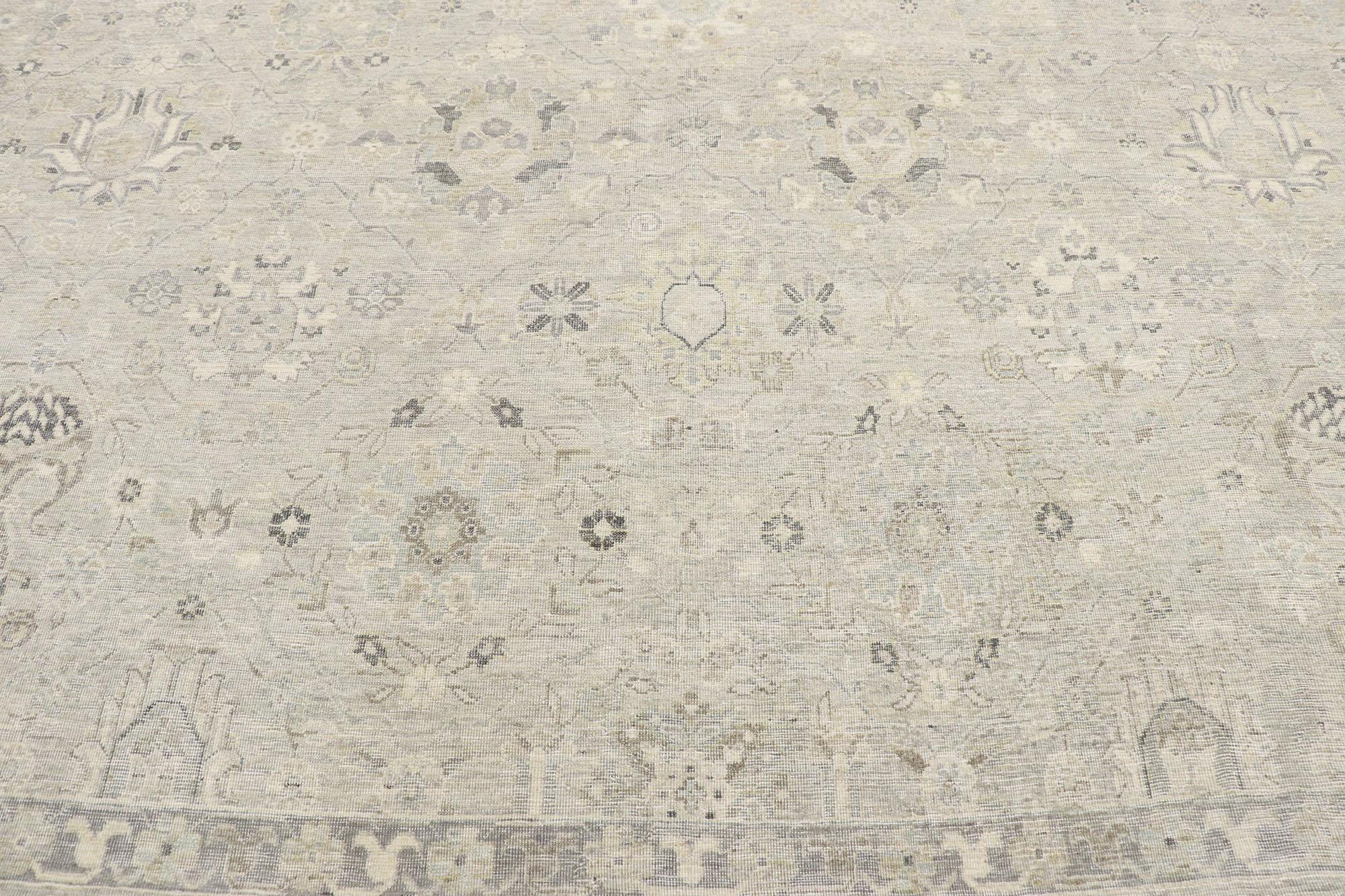 Indian New Contemporary Oushak Style Rug with Modern Rustic Industrial Style