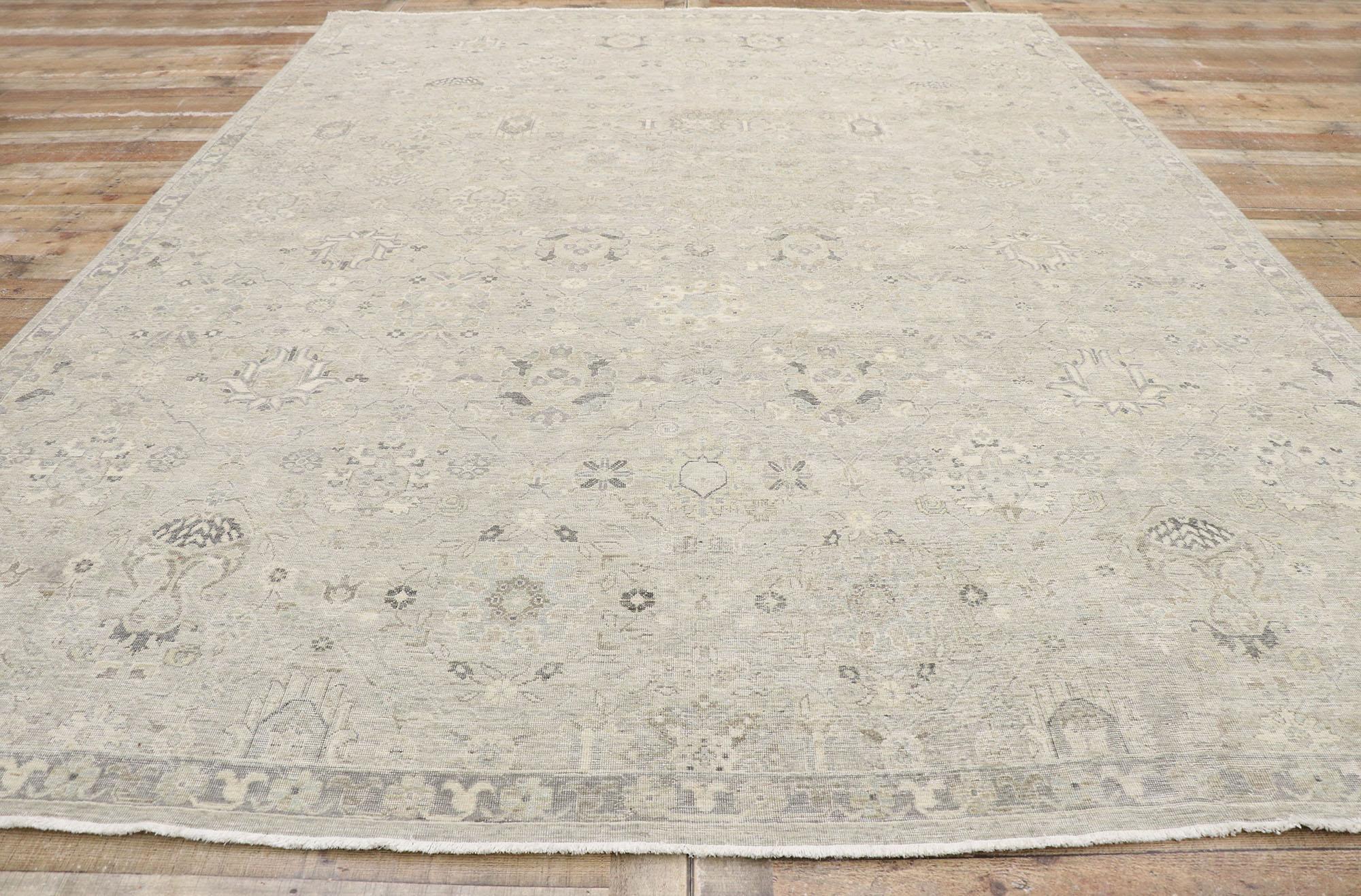 Wool New Contemporary Oushak Style Rug with Modern Rustic Industrial Style