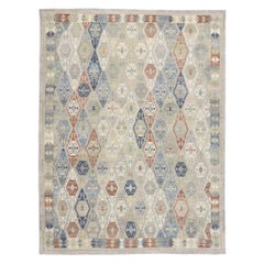 New Contemporary Oushak Style Rug with Modern Rustic Tribal Style