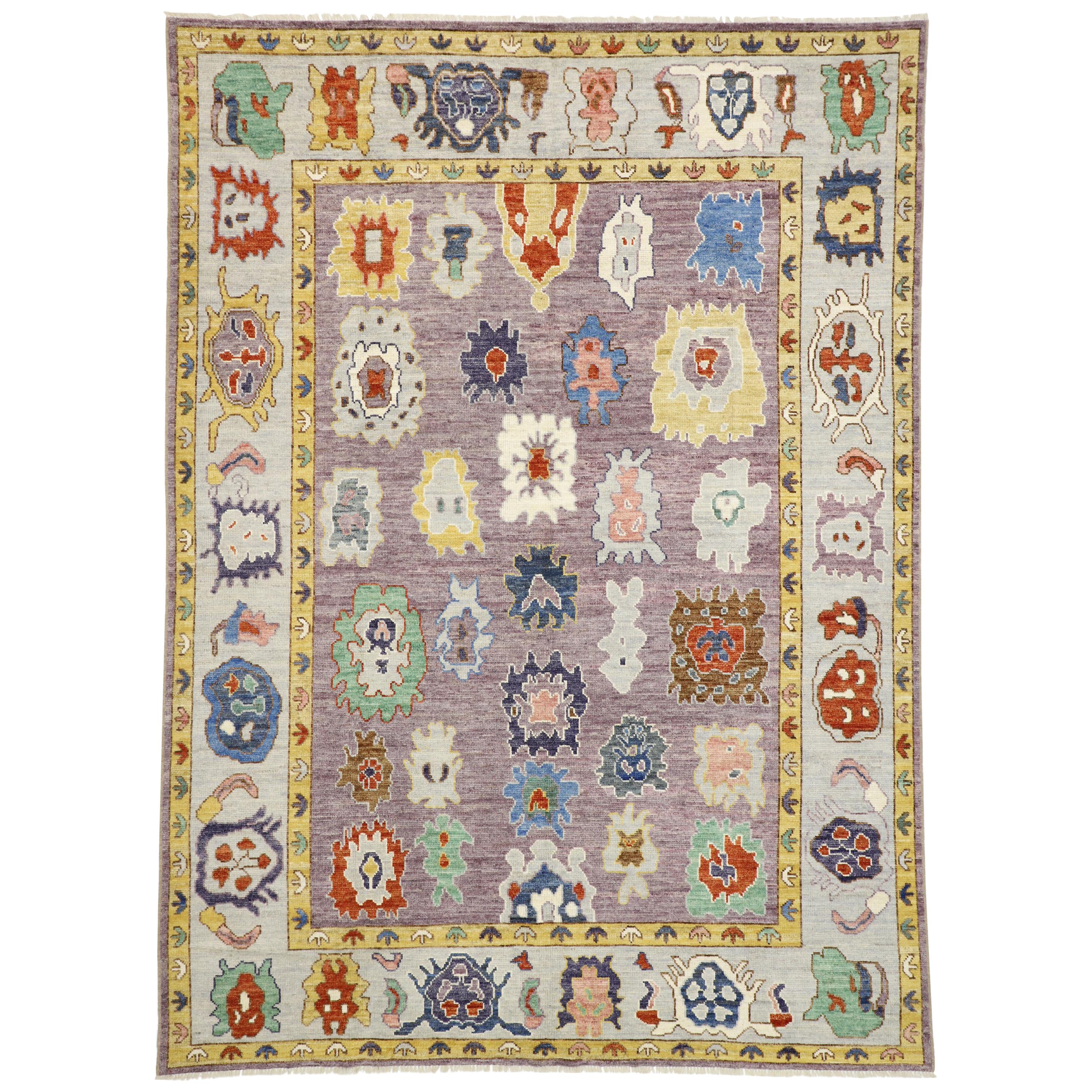 New Contemporary Oushak Style Rug with Postmodern Style