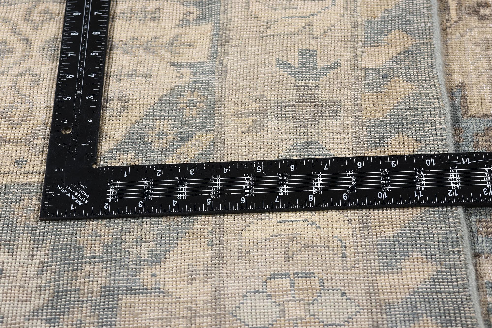 New Contemporary Oushak Rug with Rustic Coastal Style For Sale 5