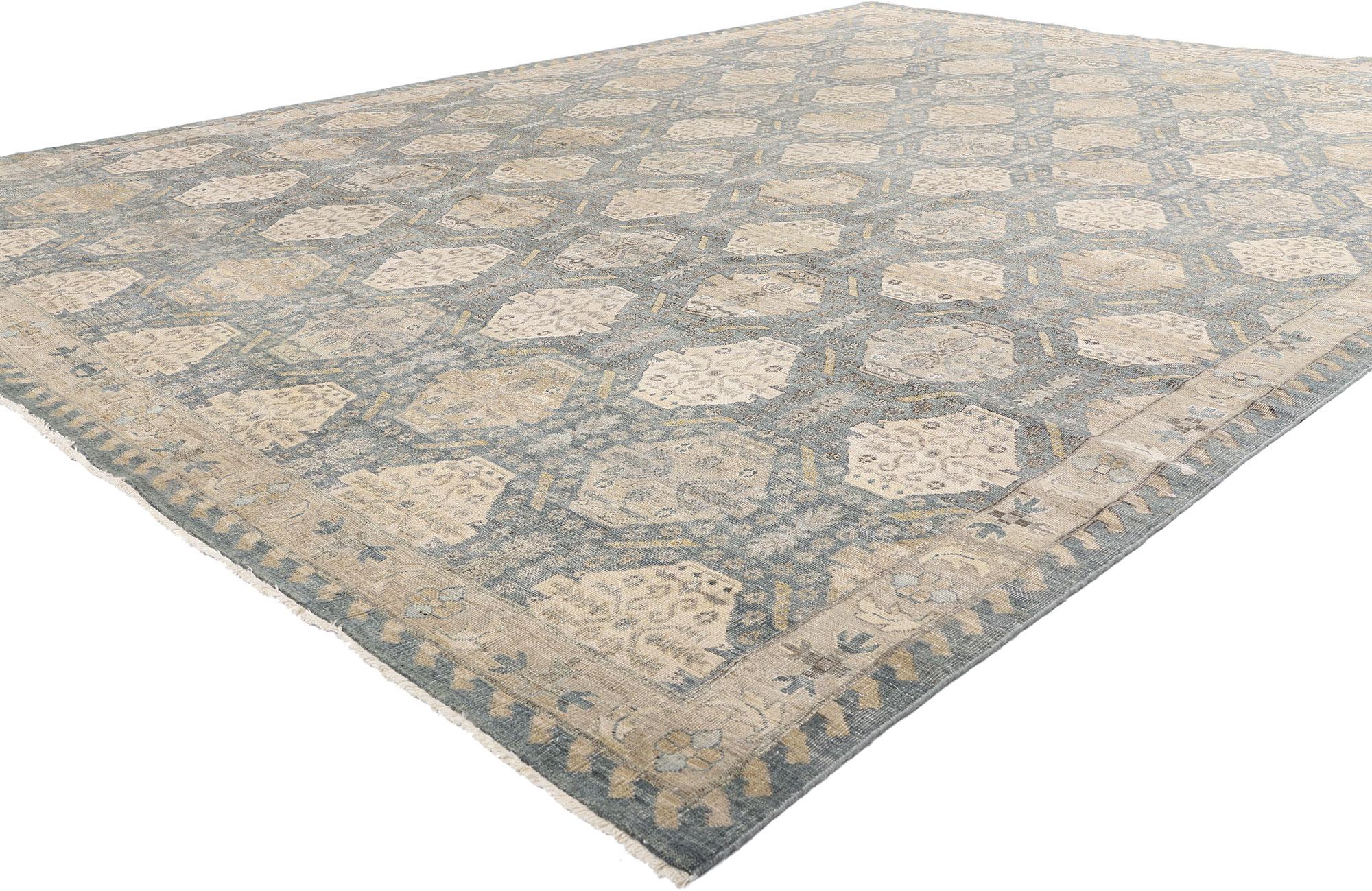 New Contemporary Oushak Rug with Rustic Coastal Style For Sale 6