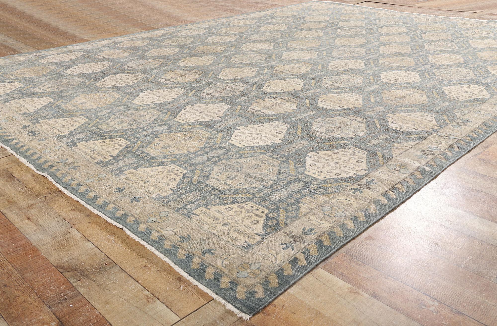 New Contemporary Oushak Rug with Rustic Coastal Style For Sale 7