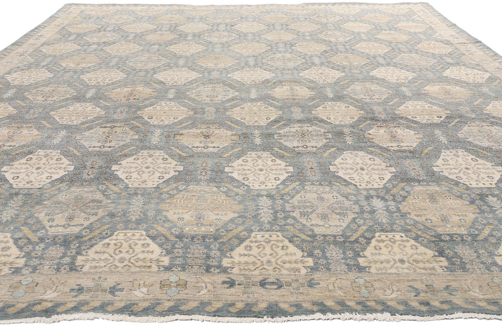 New Contemporary Oushak Rug with Rustic Coastal Style For Sale 8