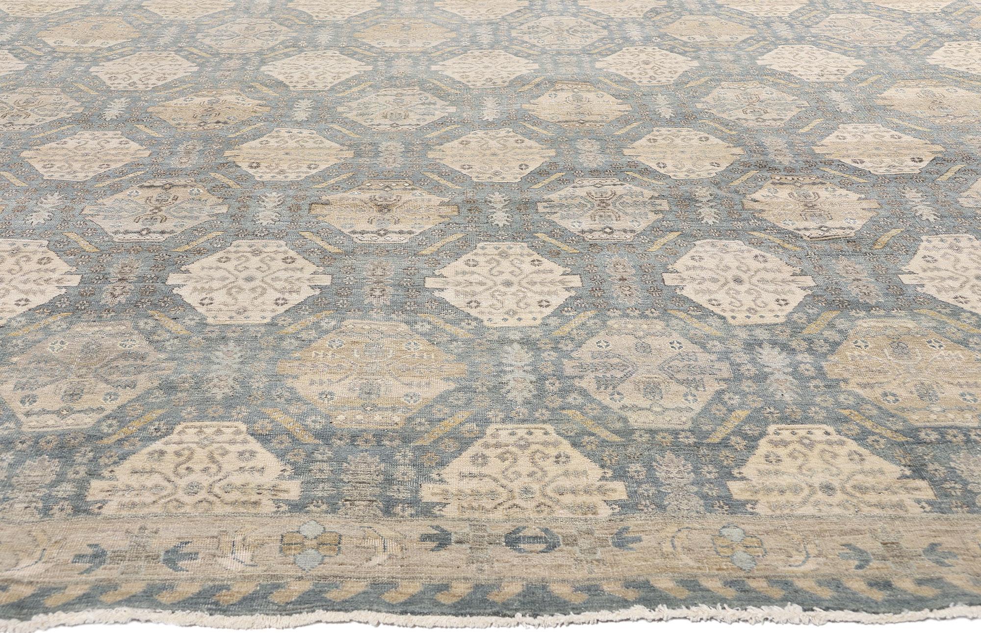 New Contemporary Oushak Rug with Rustic Coastal Style For Sale 10