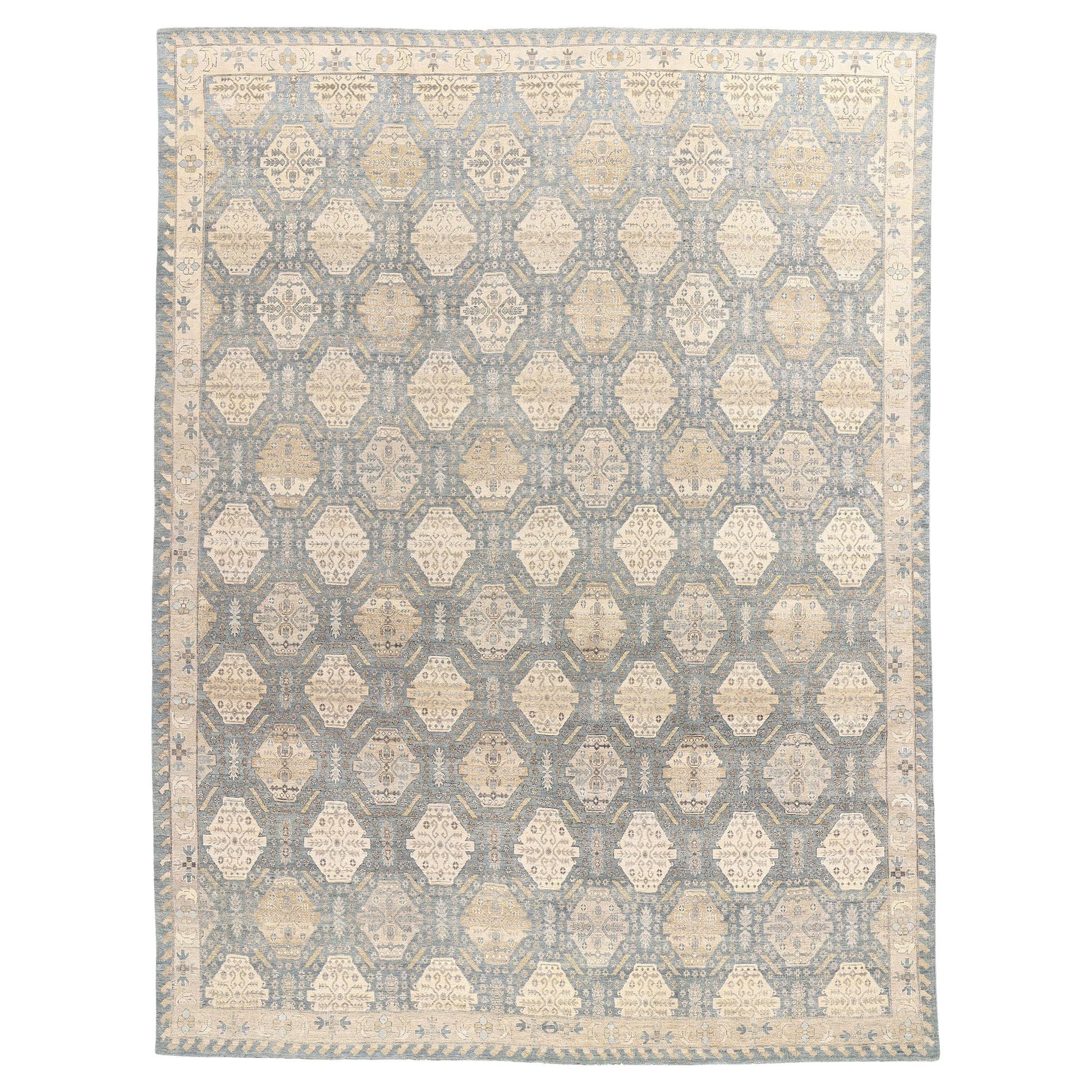 New Contemporary Oushak Style Rug with Rustic Coastal Style