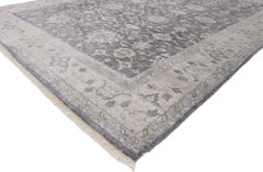 New Contemporary Oushak Transitional Gray Rug with Modern Style