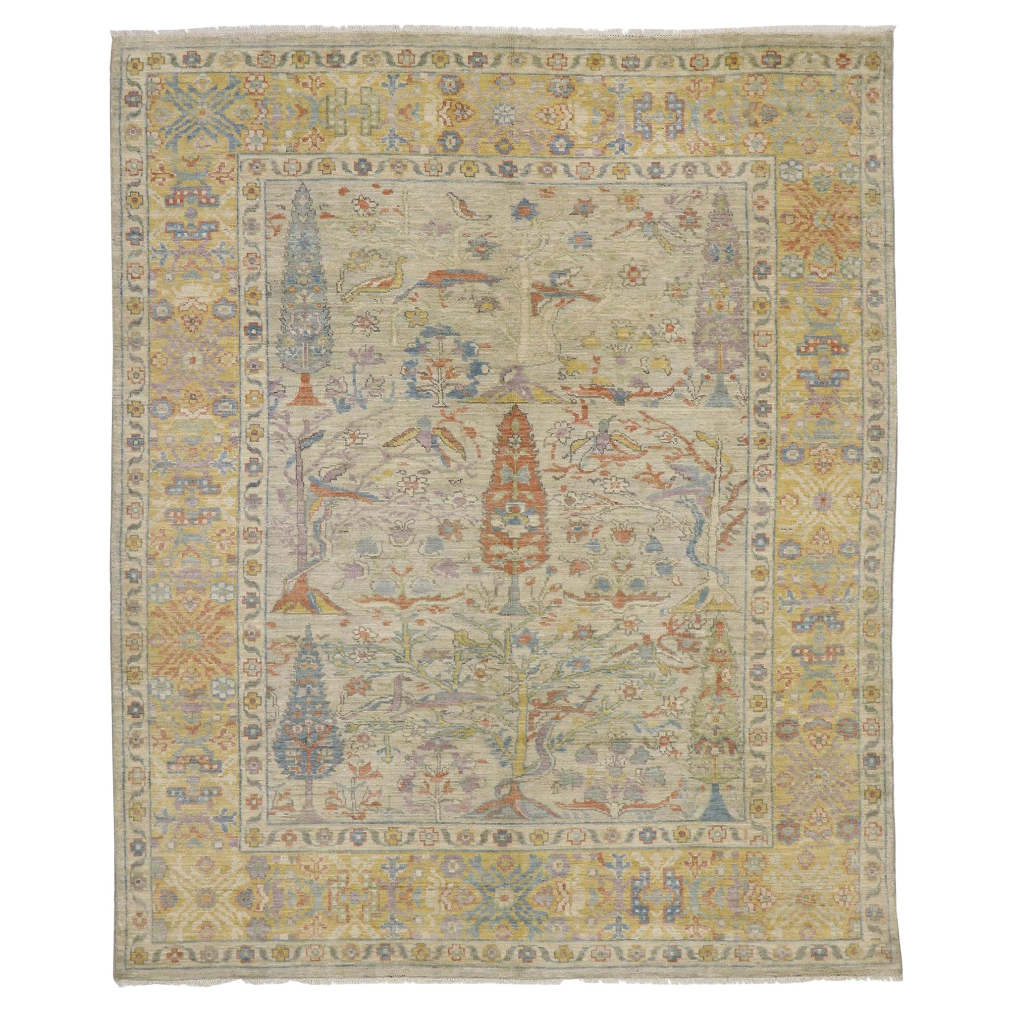 Nuovo tappeto contemporaneo Oushak Tree of Life