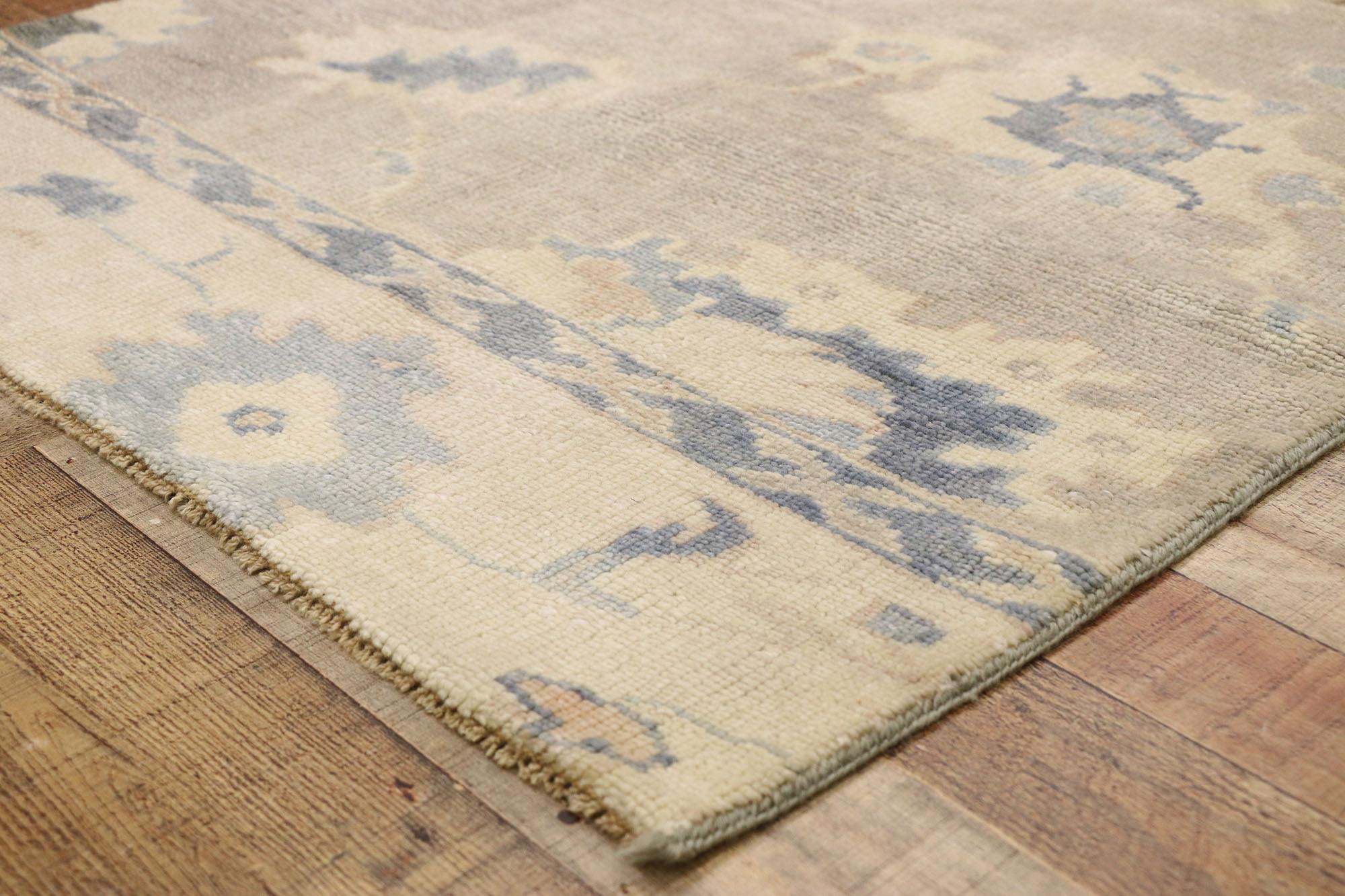 Wool New Contemporary Oushak Wagireh Rug For Sale