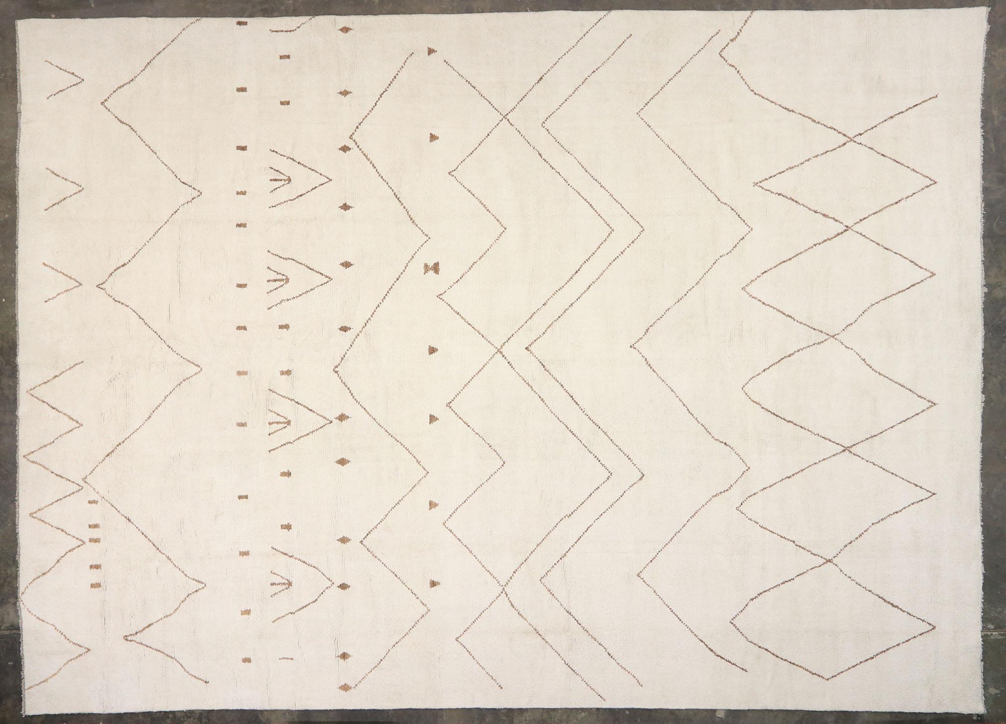 New Contemporary Oversized Moroccan Style Rug with Minimalist Tribal Vibes 2