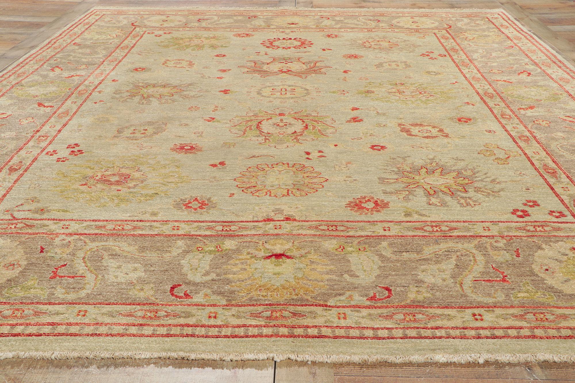 New Contemporary Oushak Carpet with Traditional Style (Nouveau tapis contemporain en oushak avec un style traditionnel) en vente 8
