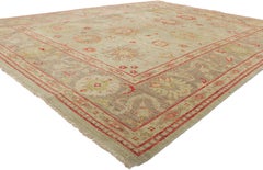 New Contemporary Oushak Carpet with Traditional Style