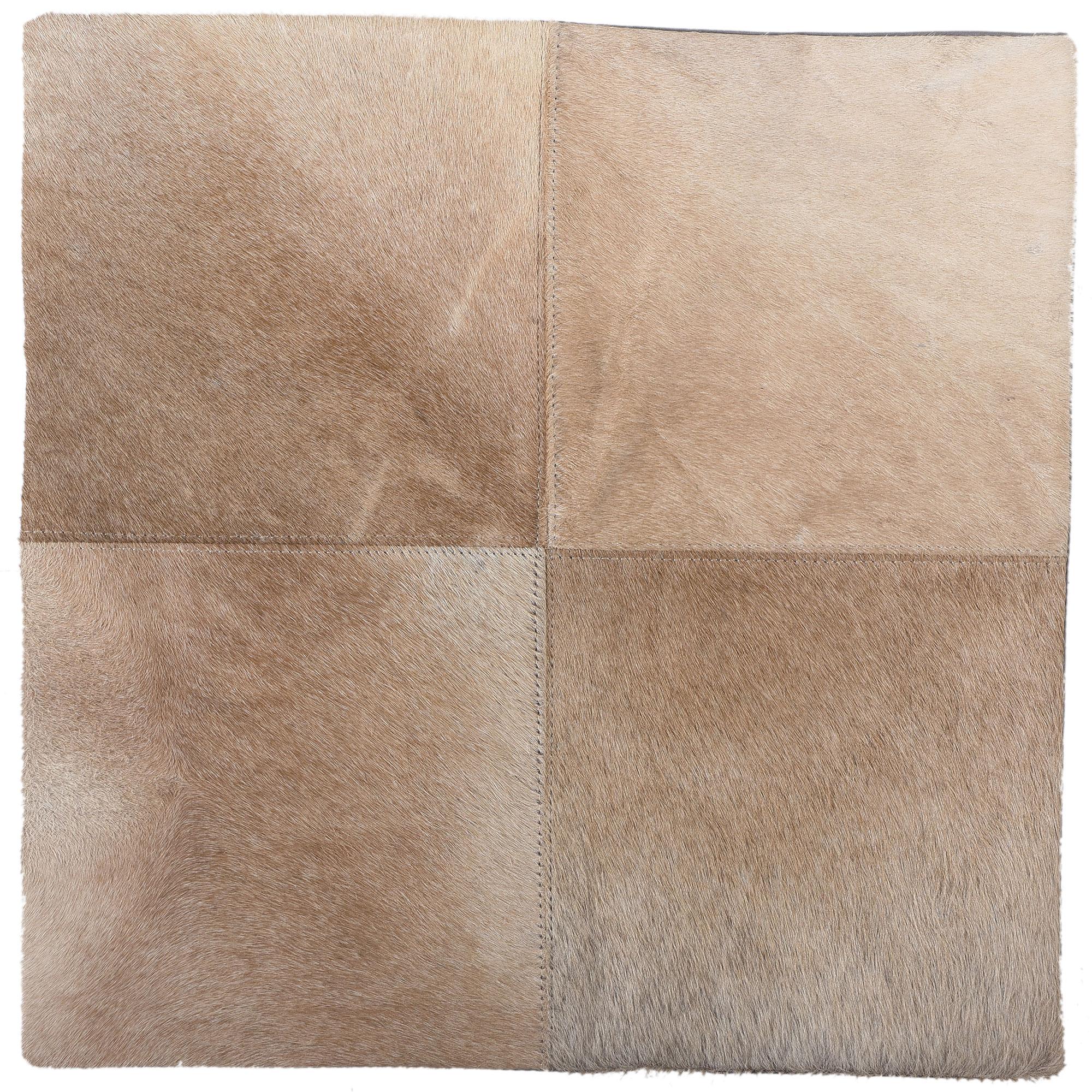 Nueva funda de almohada contemporánea de cuero de vaca patchwork con estilo moderno en venta 2