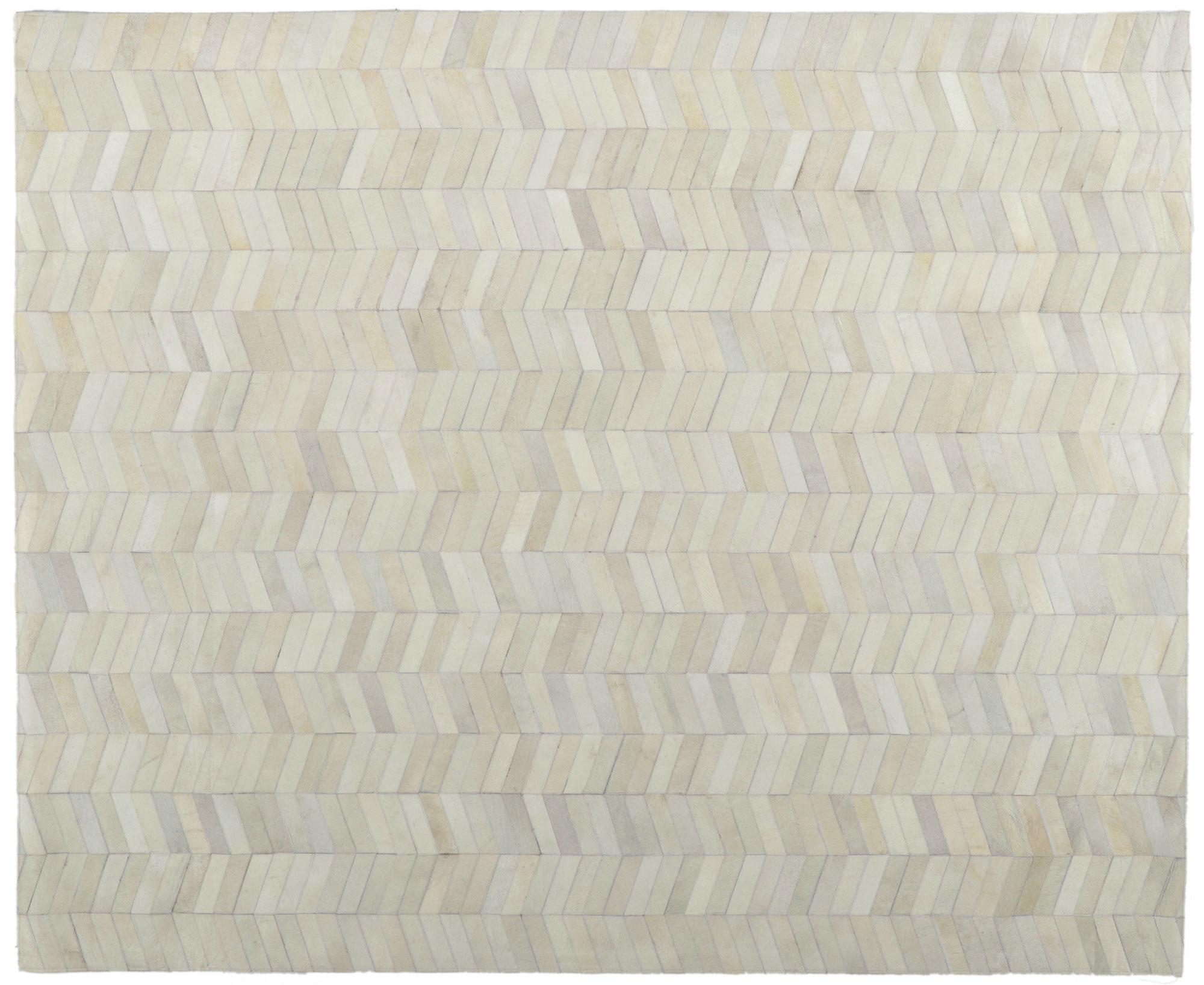 Zeitgenössischer Patchwork-Kuhfellteppich mit modernem Stil im Angebot 2