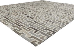 New Contemporary Patchwork Cowhide Rug with Modern Style