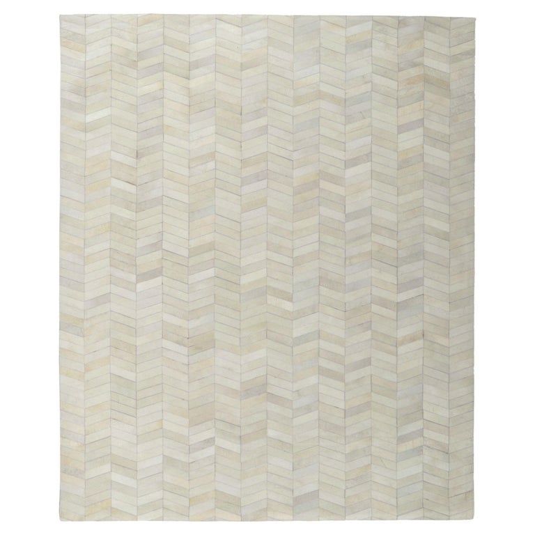 New Contemporary Patchwork Cowhide Rug with Modern Style For Sale at 1stDibs