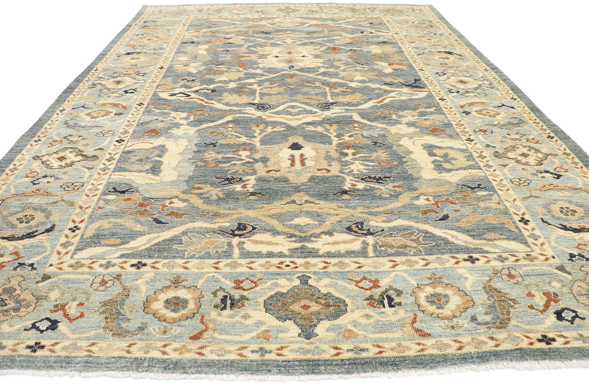 Alfombra persa turca moderna Sultanabad Rugs, el diseño biofílico se une a la elegancia atemporal Turco en venta