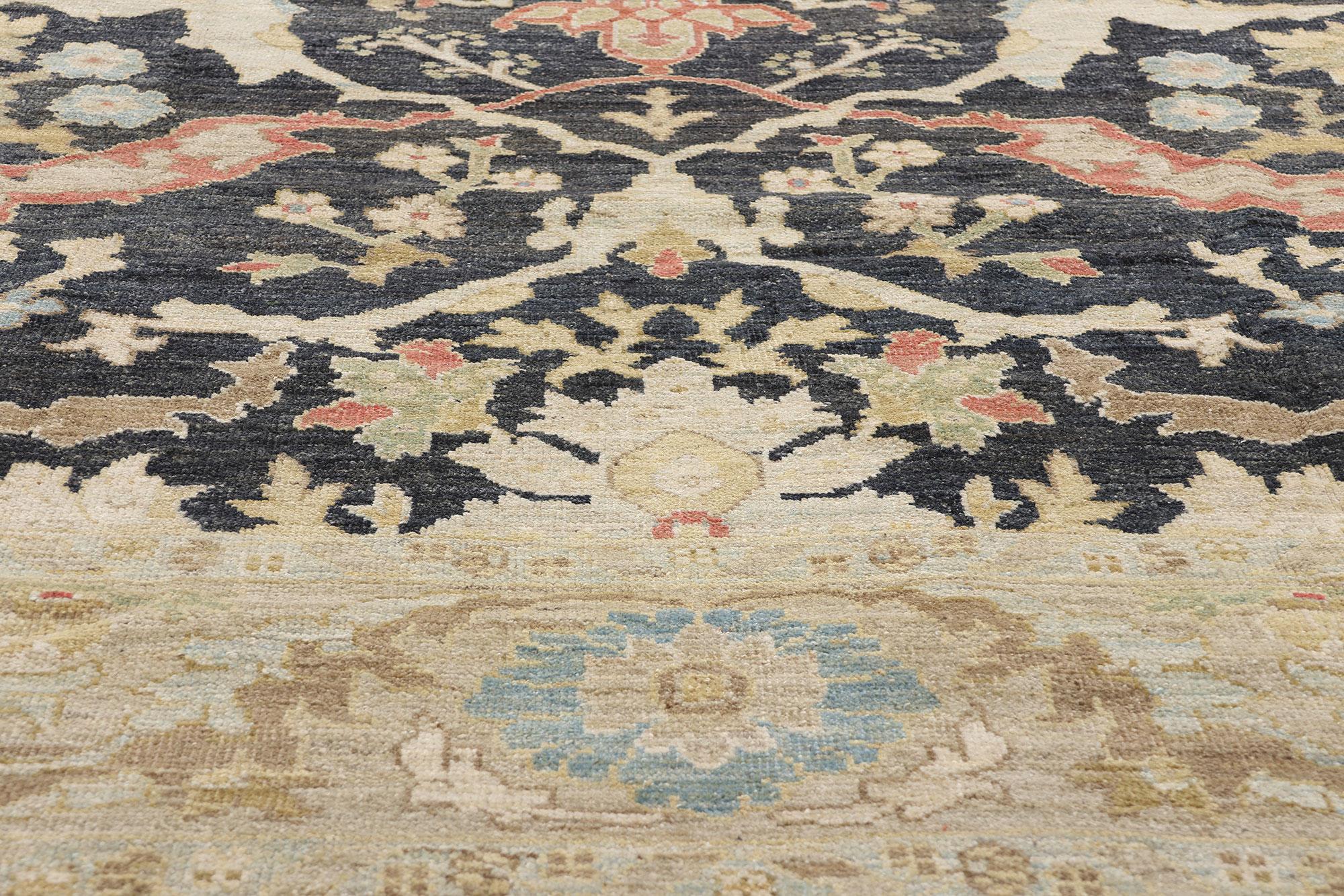 Neuer moderner türkischer Sultanabad-Teppich im traditionellen Stil (Wolle) im Angebot