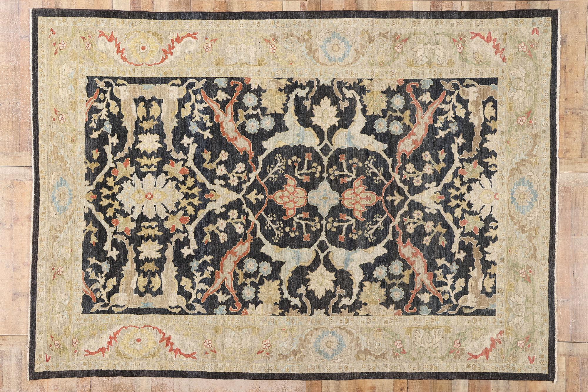 Neuer moderner türkischer Sultanabad-Teppich im traditionellen Stil im Angebot 8