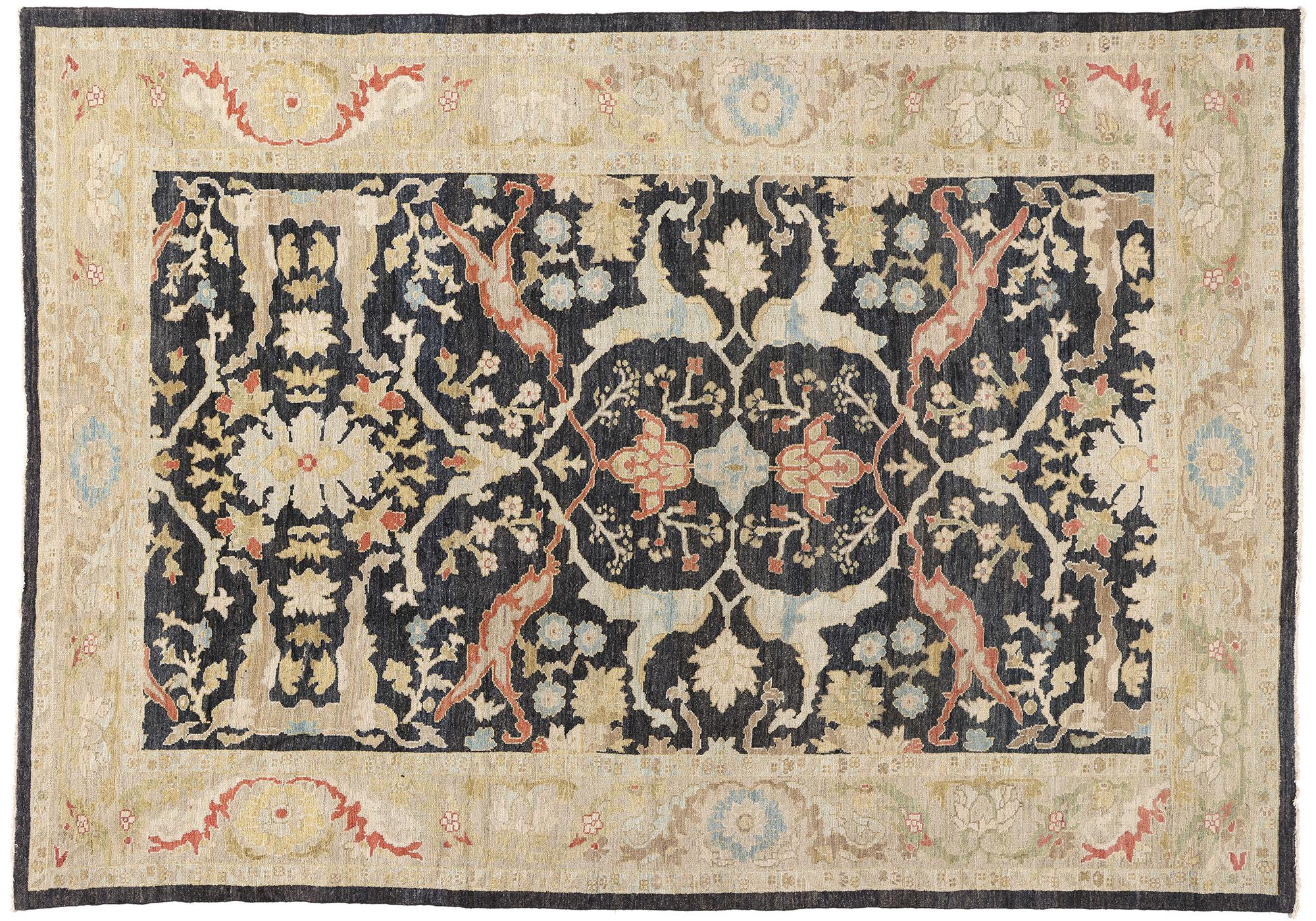 Neuer moderner türkischer Sultanabad-Teppich im traditionellen Stil im Angebot 9