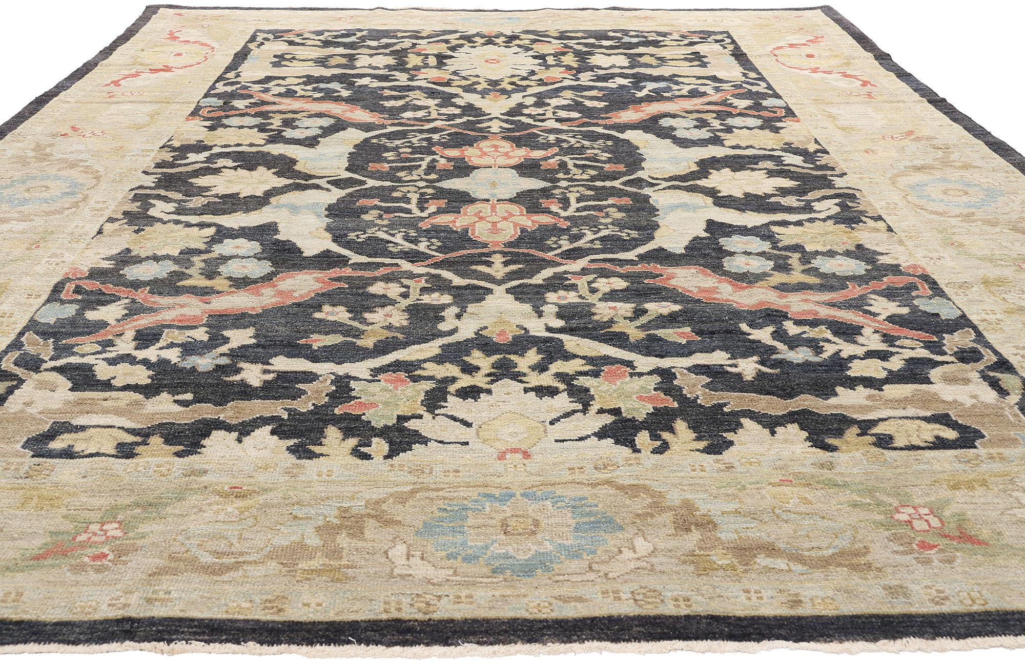 Neuer moderner türkischer Sultanabad-Teppich im traditionellen Stil (Türkisch) im Angebot