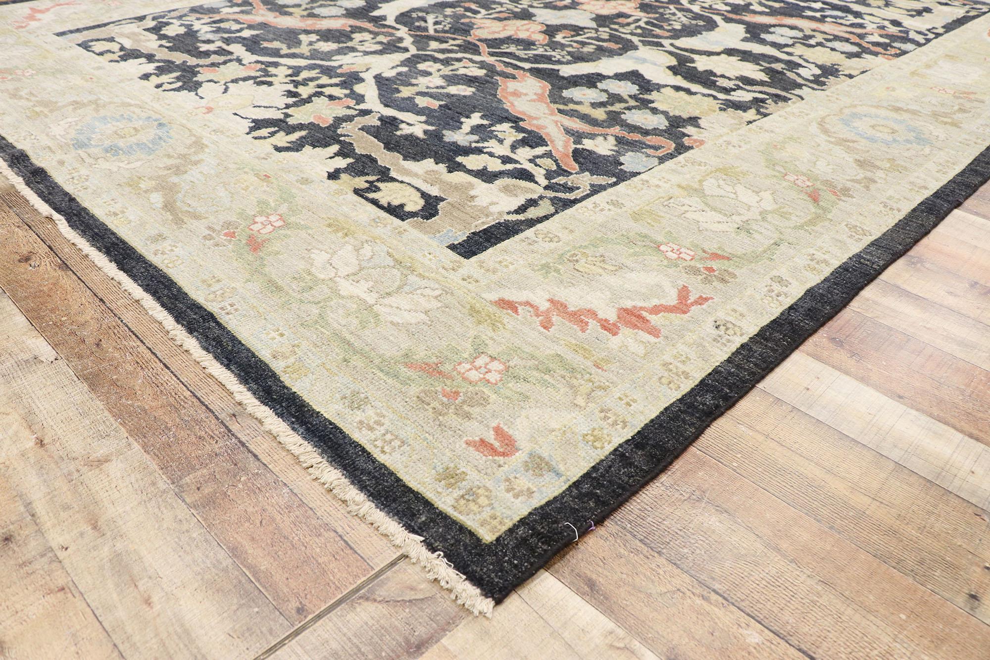 Hand-Knotted New Contemporary Persian Sultanabad Rug with Modern Parisian Style For Sale