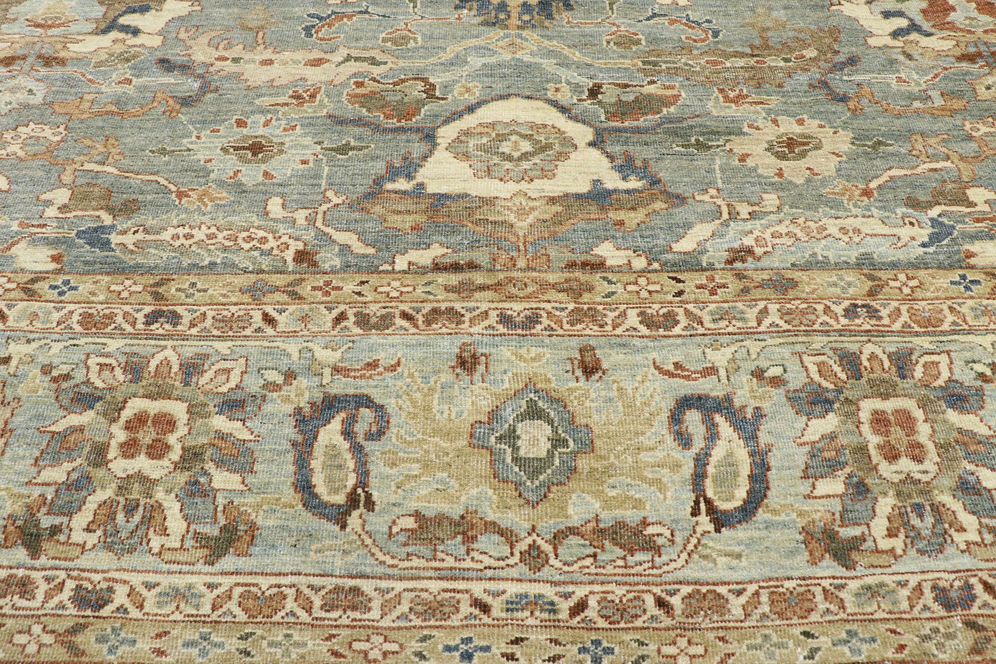 Hand-Knotted New Contemporary Persian Sultanabad Rug with Modern Style For Sale