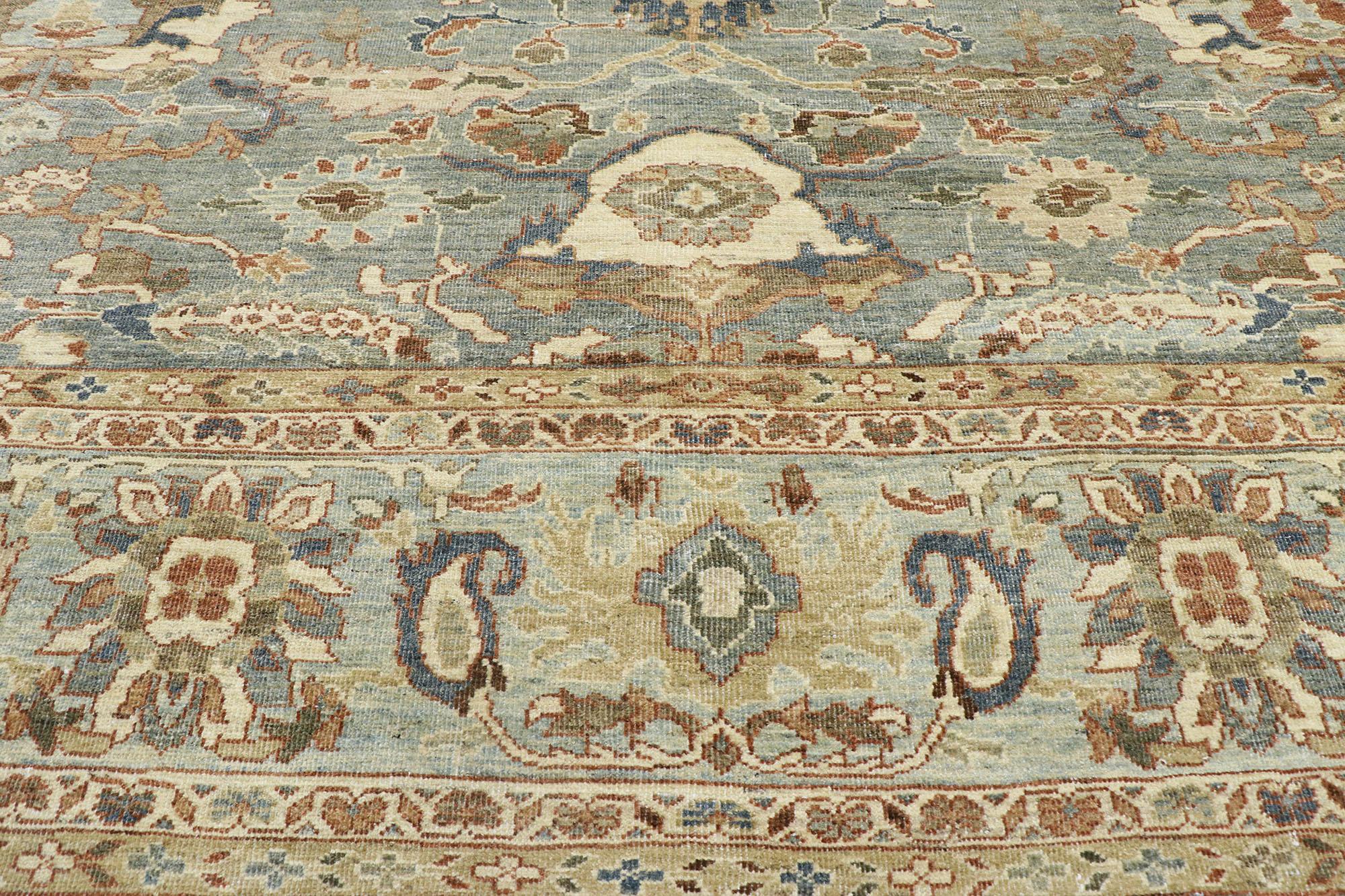 Zeitgenössischer persischer Sultanabad-Teppich mit modernem Stil (Handgeknüpft) im Angebot