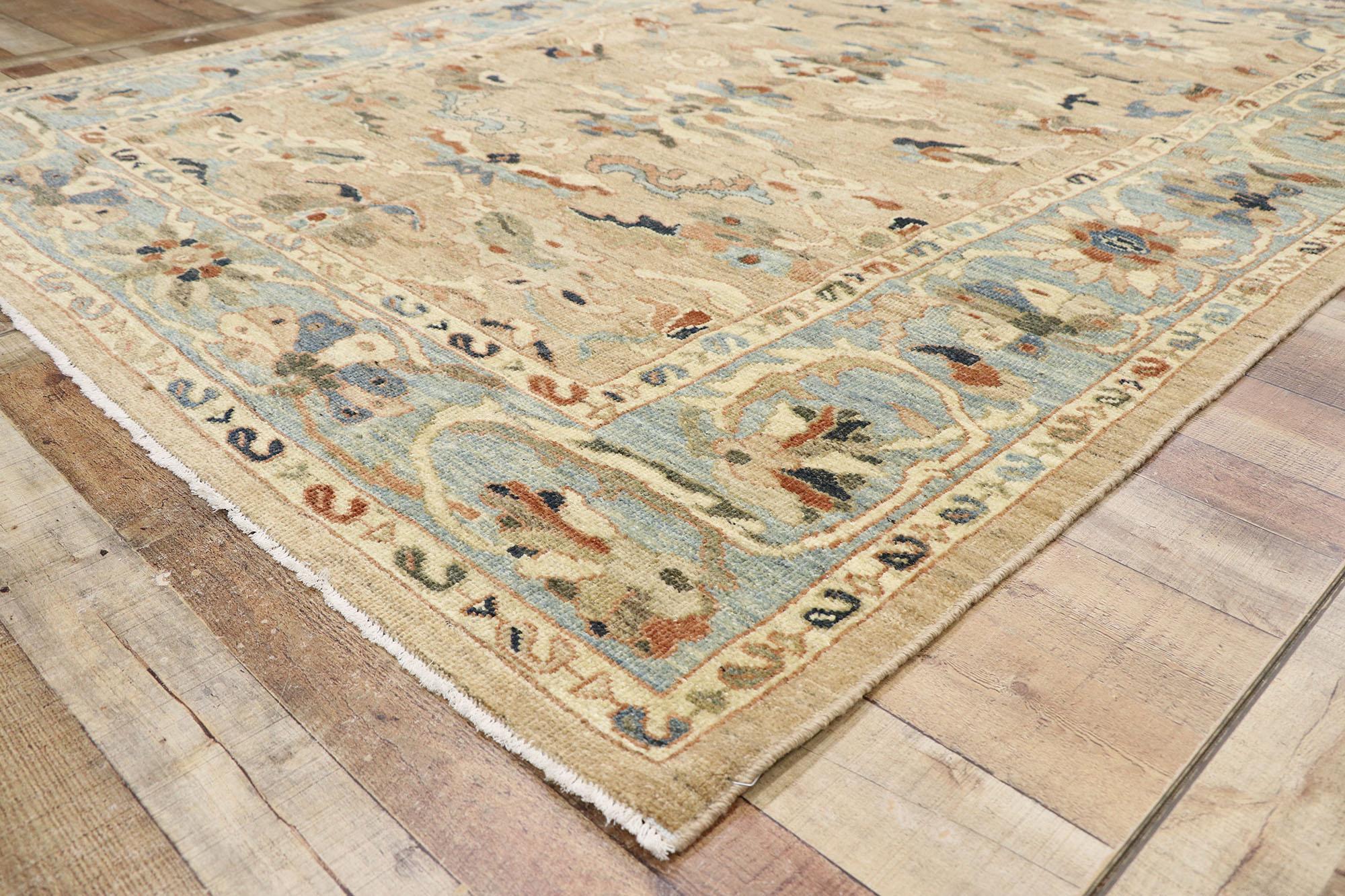 Wool New Contemporary Persian Sultanabad Rug with Modern Style For Sale