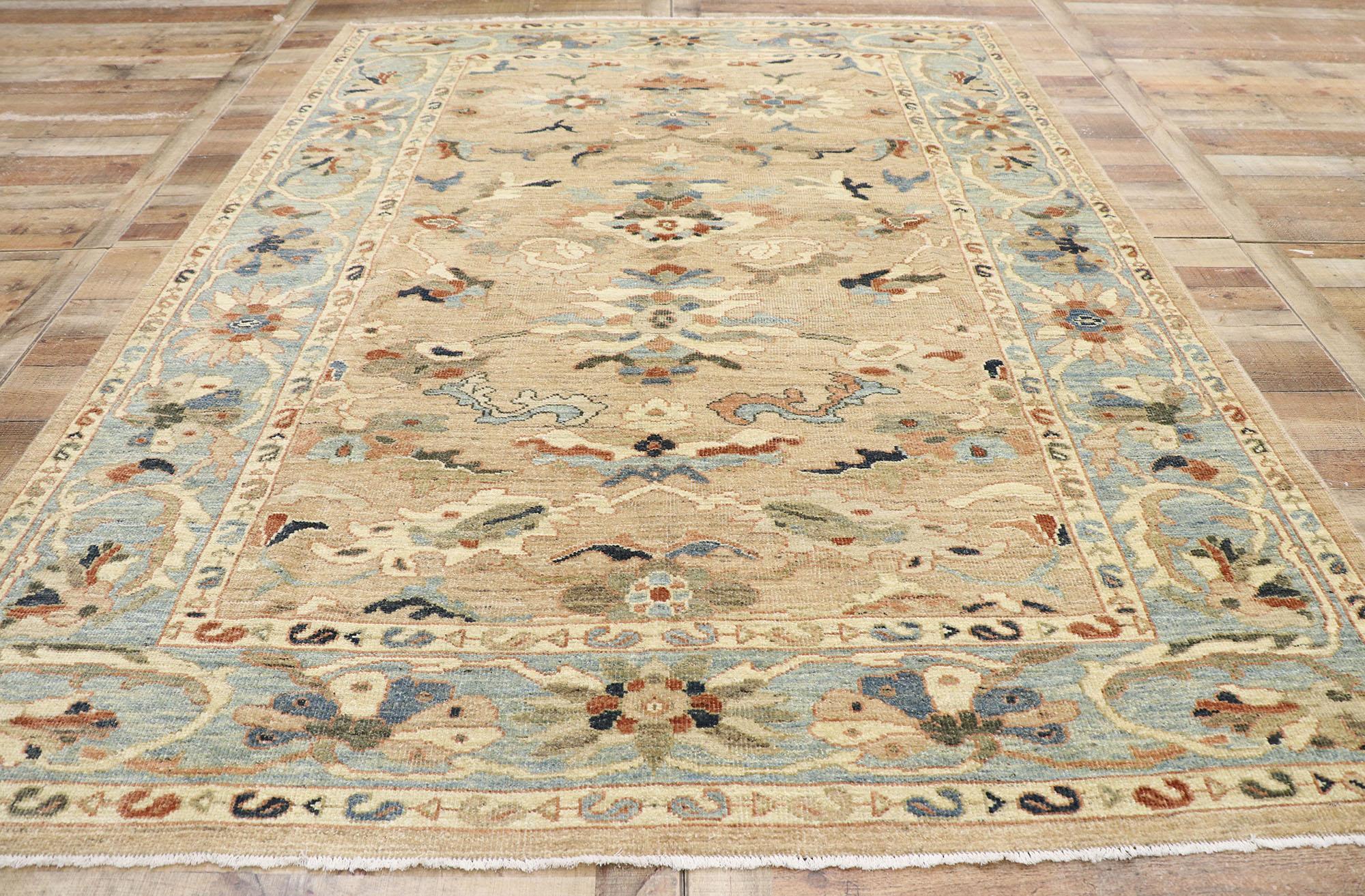 New Contemporary Persian Sultanabad Rug with Modern Style For Sale 1