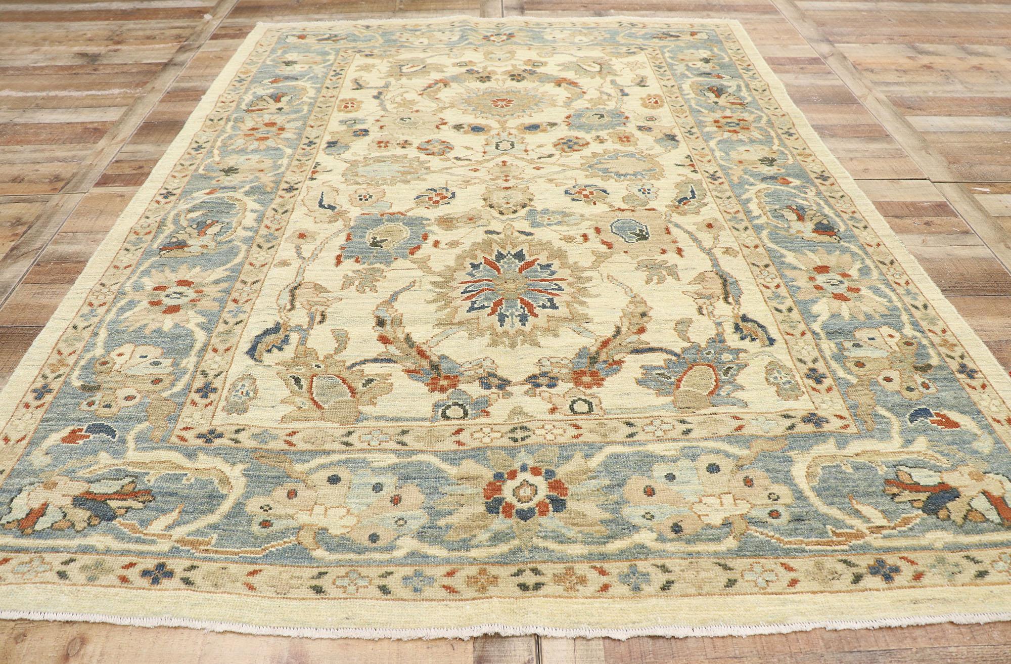 New Contemporary Persian Sultanabad Rug with Modern Style For Sale 1