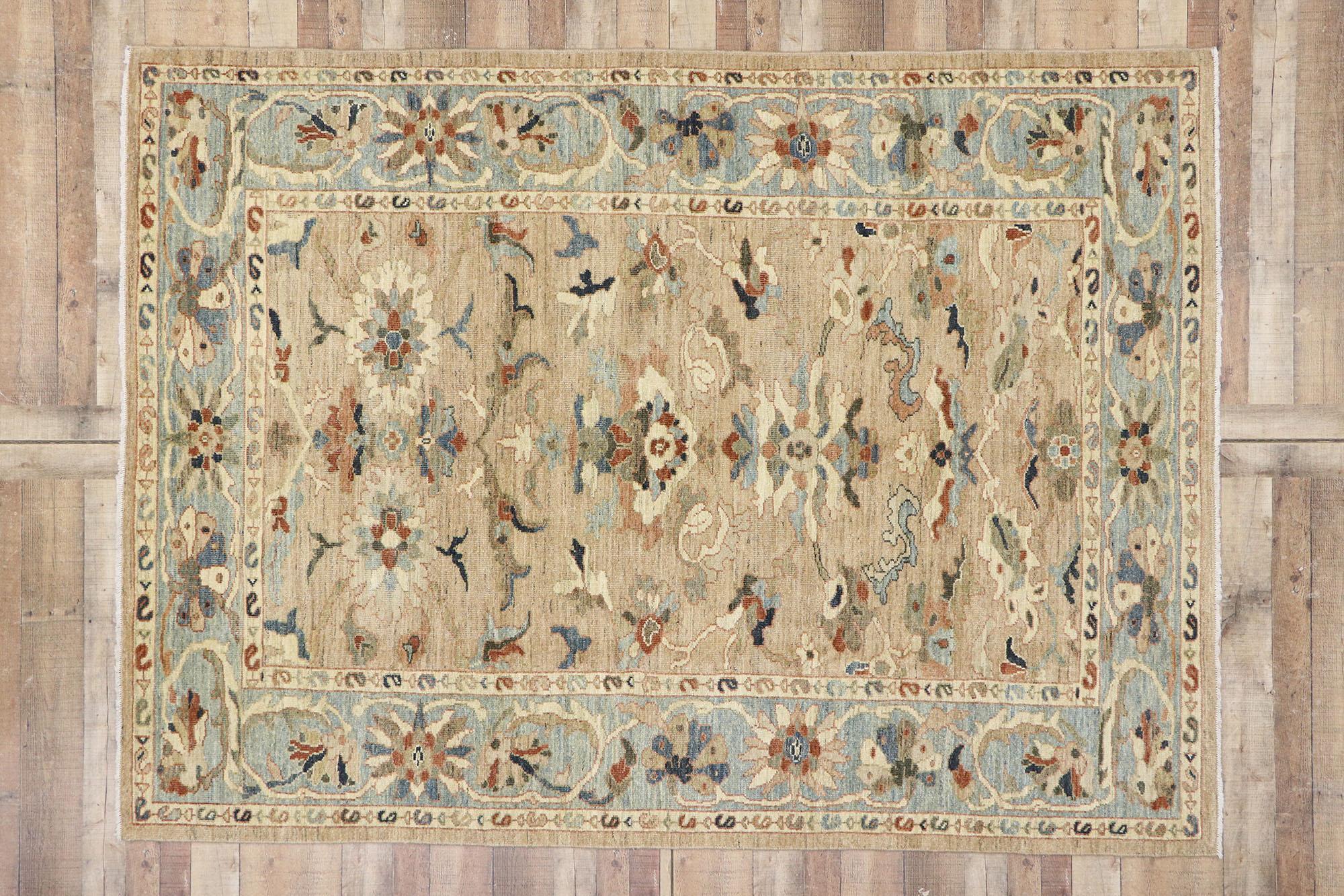 New Contemporary Persian Sultanabad Rug with Modern Style For Sale 2