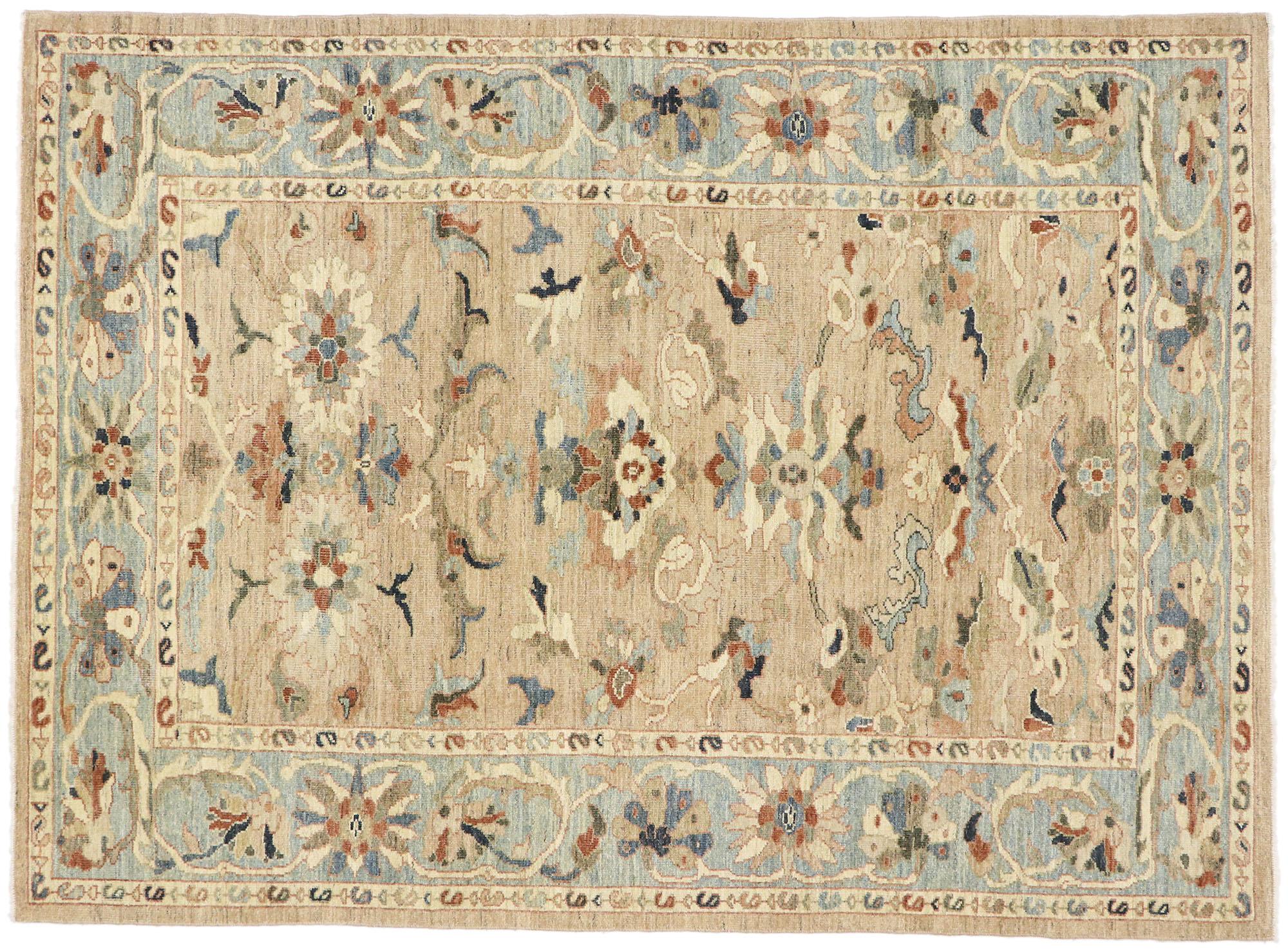 New Contemporary Persian Sultanabad Rug with Modern Style For Sale 3