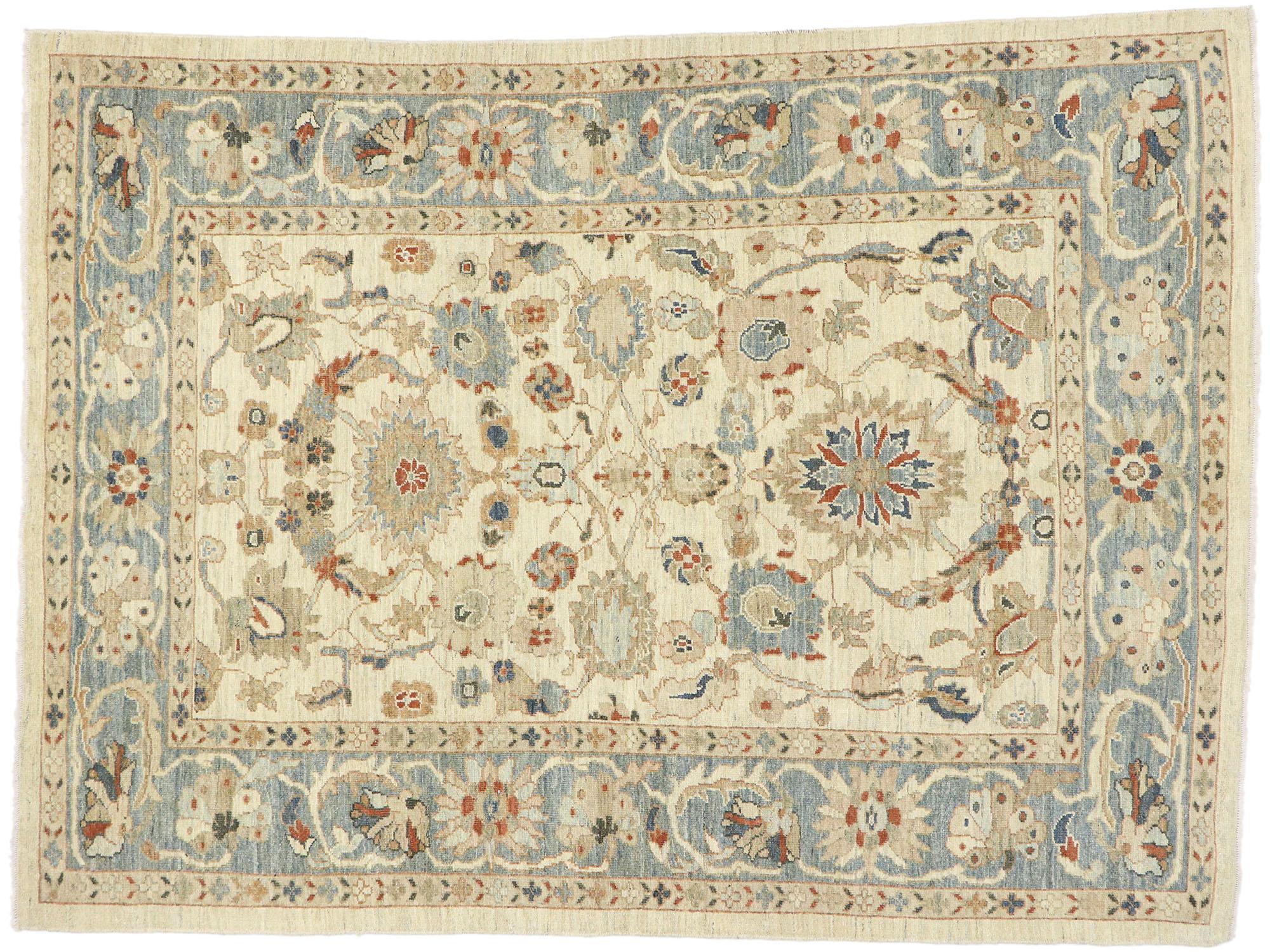 New Contemporary Persian Sultanabad Rug with Modern Style For Sale 3