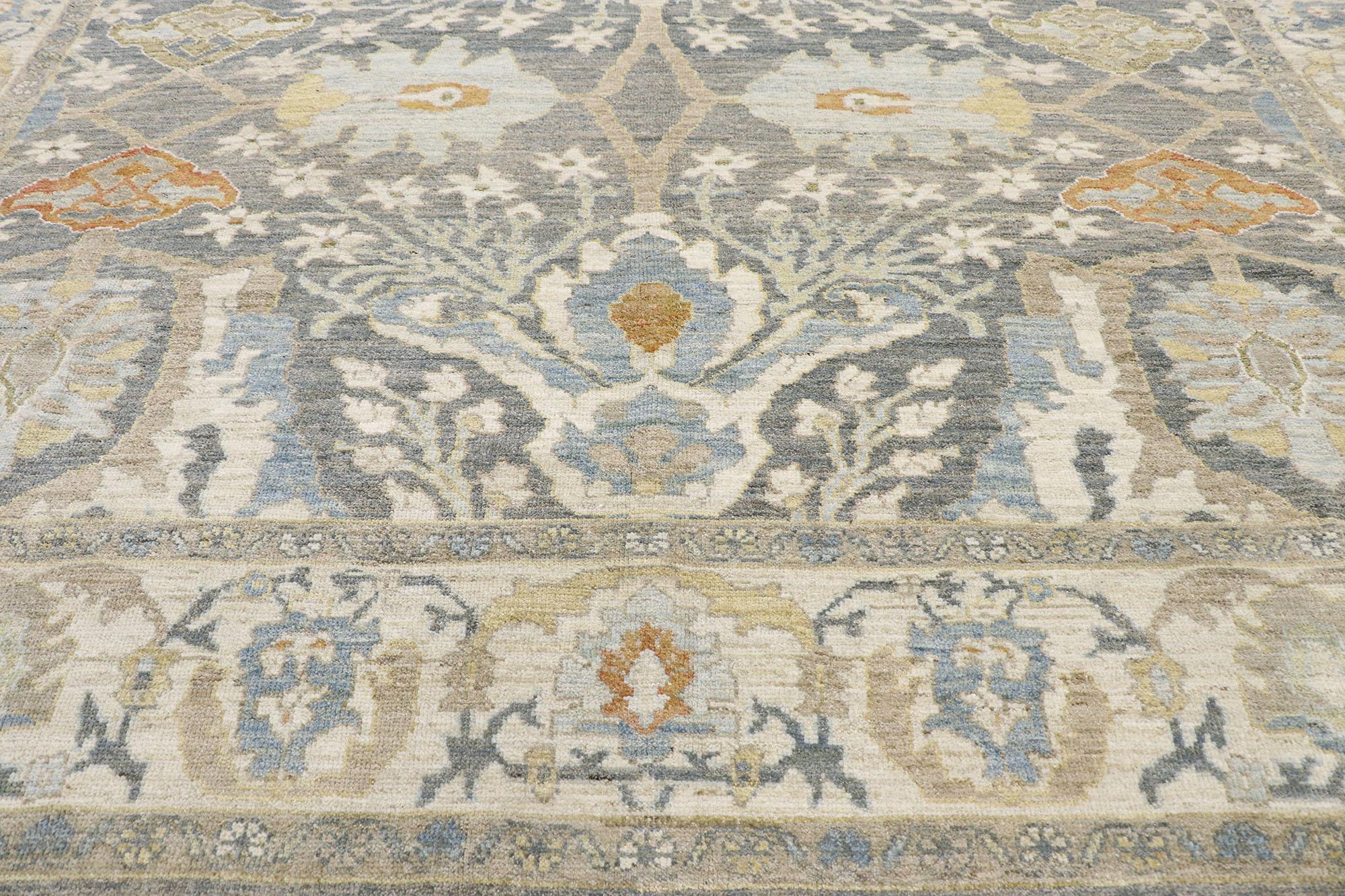 Hand-Knotted New Contemporary Persian Sultanabad Rug with Modern Transitional Style