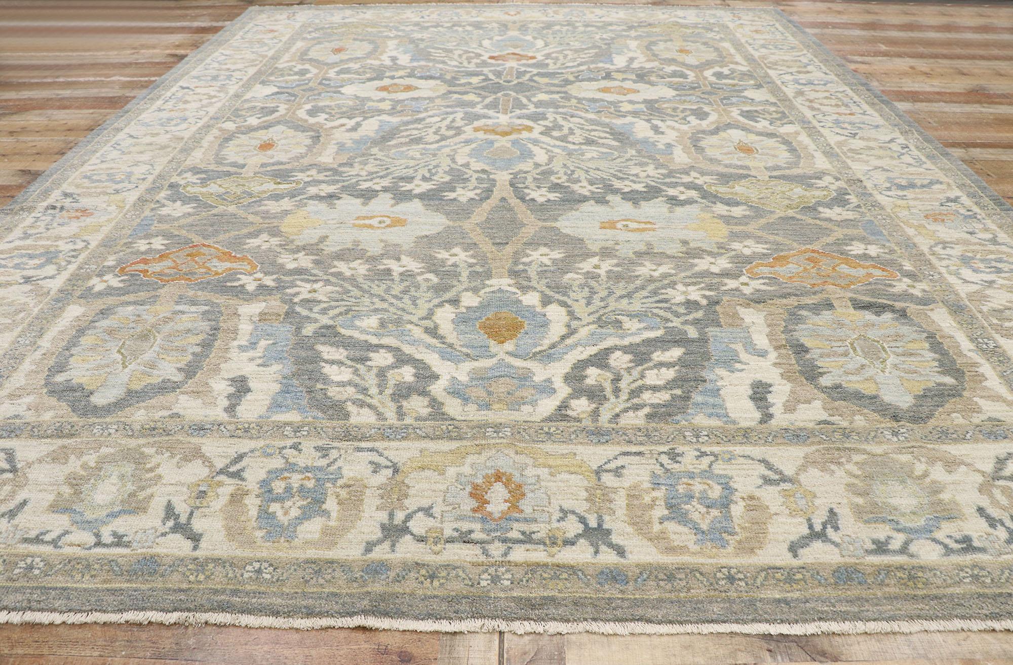 New Contemporary Persian Sultanabad Rug with Modern Transitional Style 1