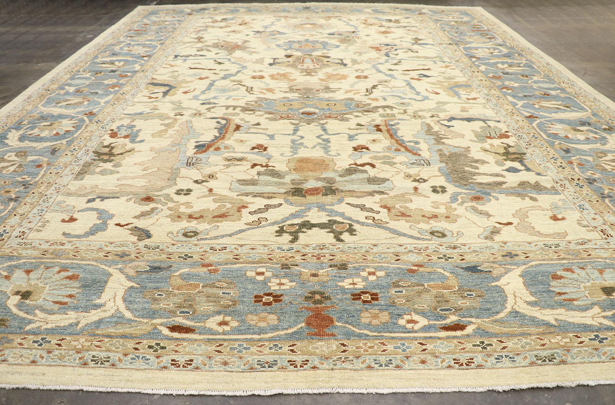 New Contemporary Persian Sultanabad Rug with Modern Transitional Style For Sale 1